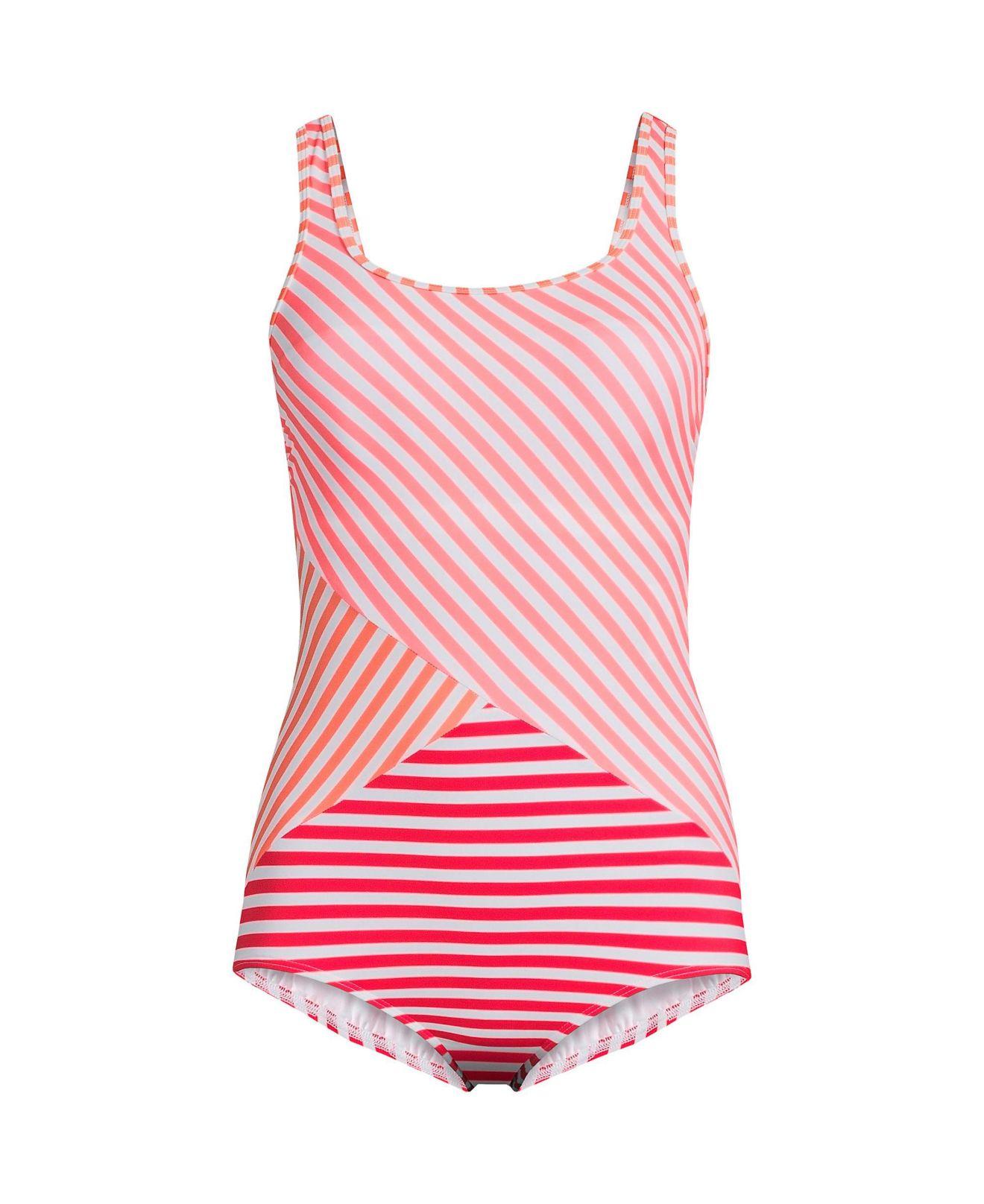Lands end plus size chlorine resistant scoop neck soft cup tugless