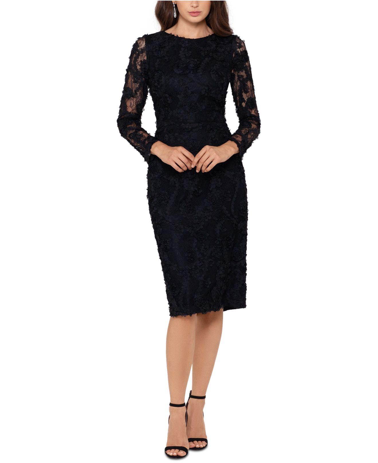 Xscape Lace Soutache Dress in Black Lyst