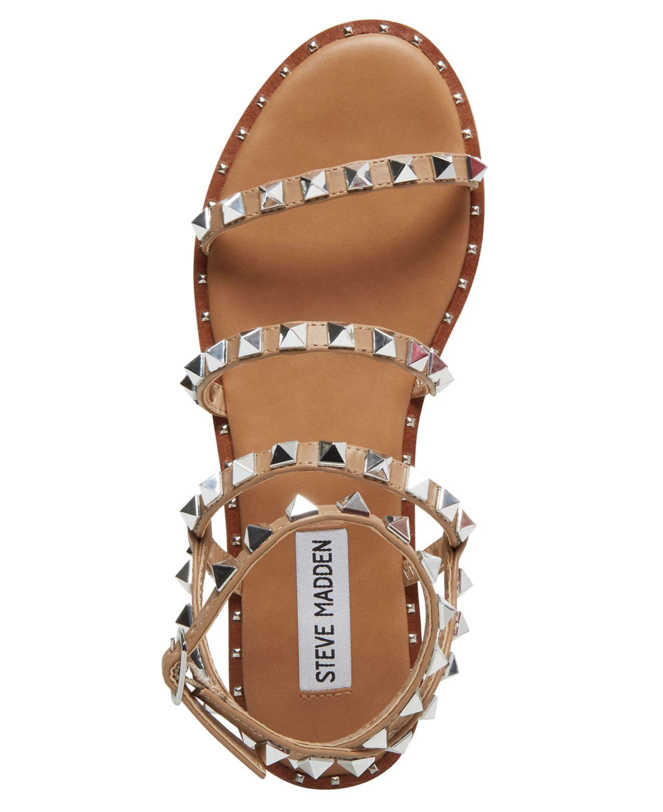 steve madden travel rock stud flat sandals