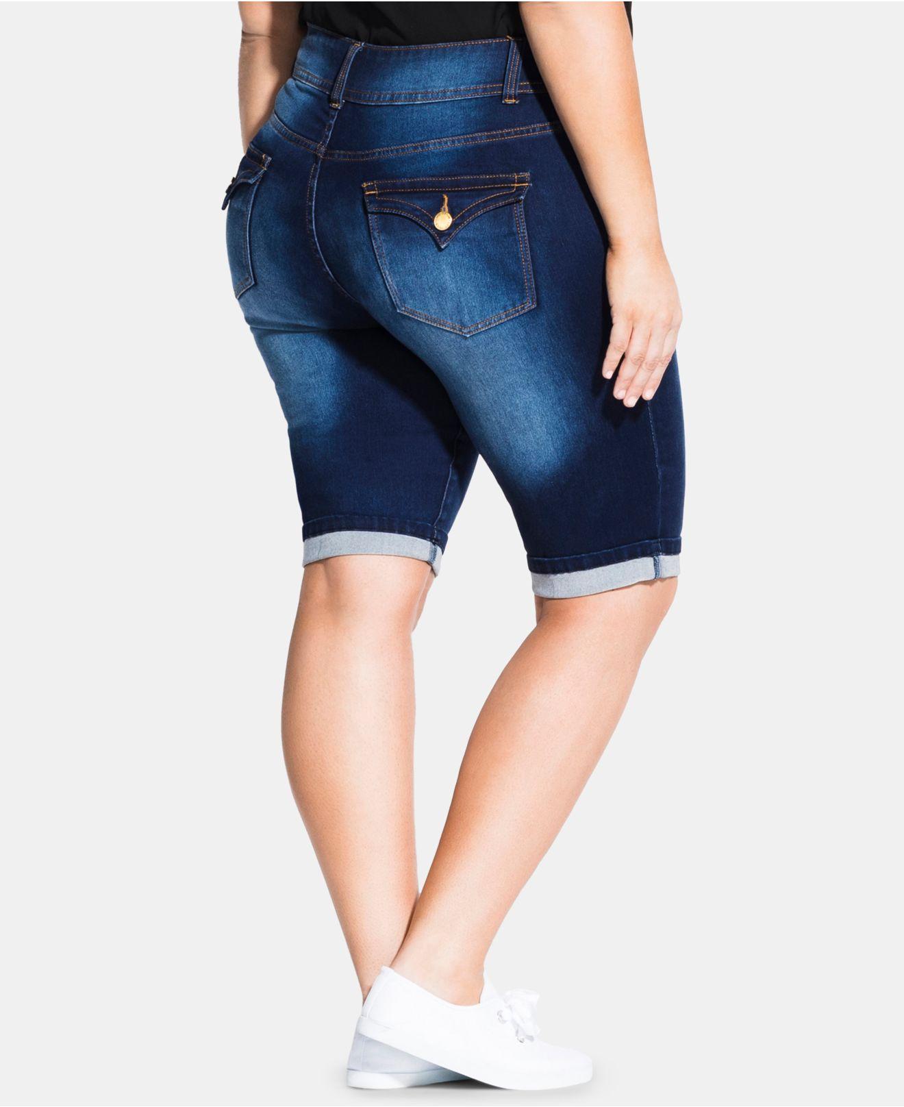 city chic denim shorts