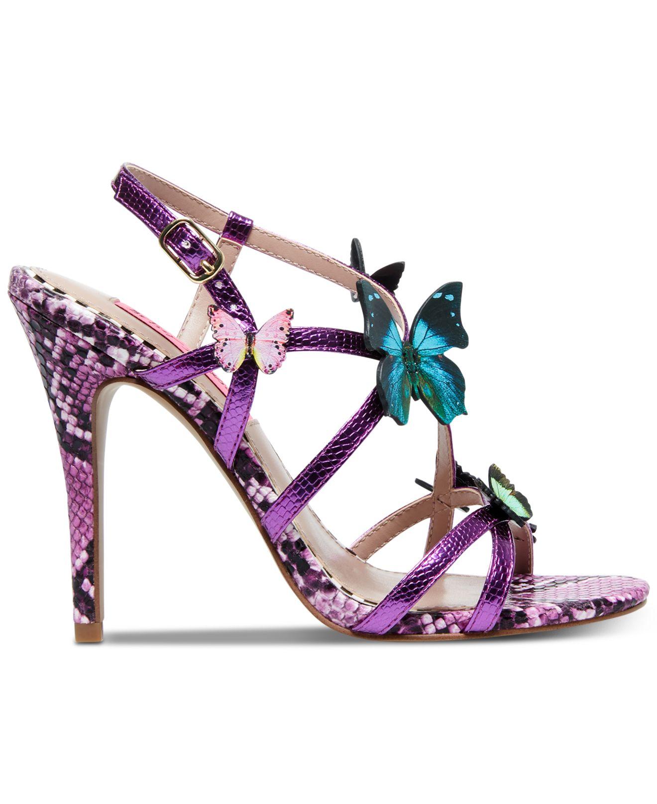 betsey johnson vandi butterfly strappy stiletto sandals