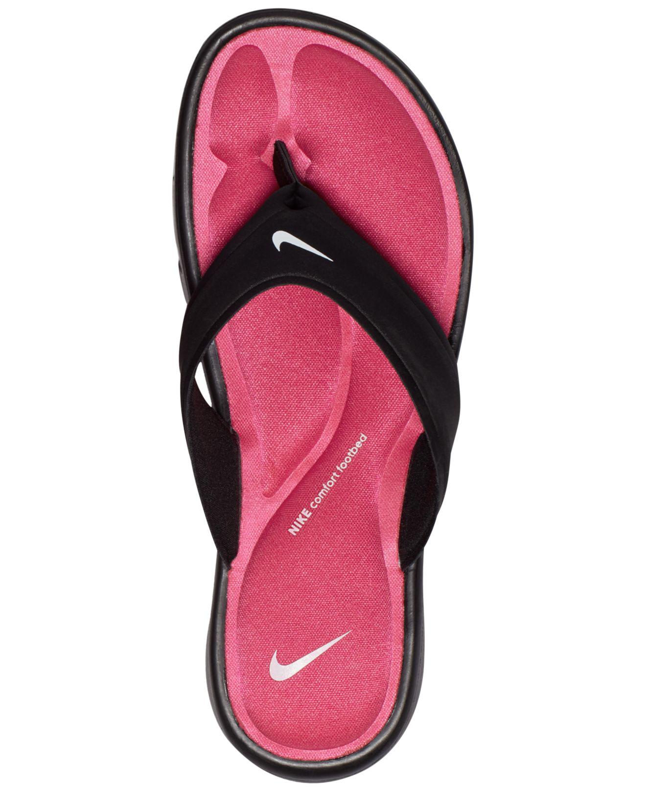 Nike Women's Ultra Comfort Flip Flop Sandals From Finish Line in Black Lyst