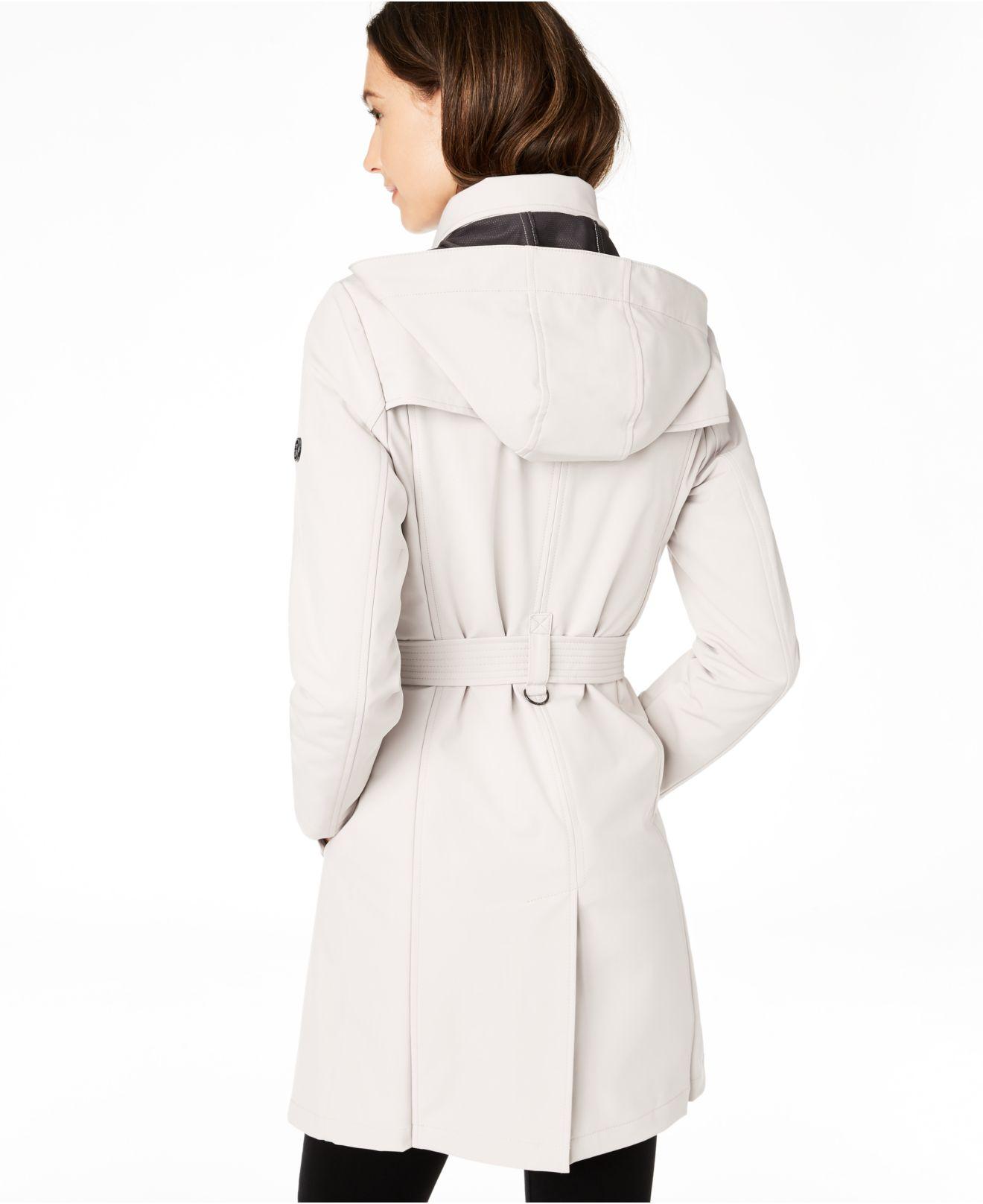 consultant toewijzing Aan het water Calvin Klein Petite Double Breasted Belted Trench Coat, Created For Macy's  in Natural | Lyst