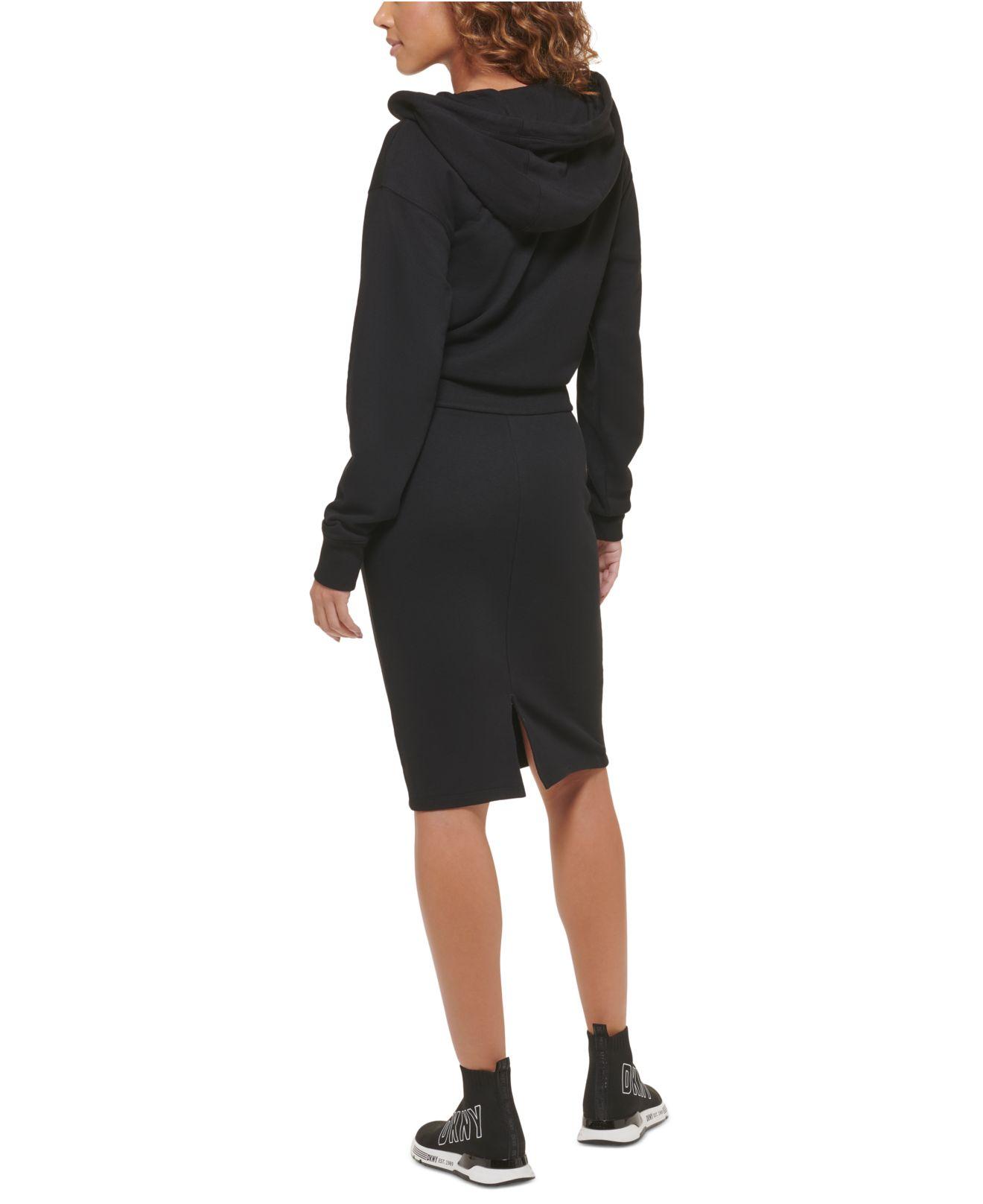 DKNY PLATINUM ALLOVER DEBOSSED LOGO FULL ZIP HOODIE - Zip-up sweatshirt -  black 