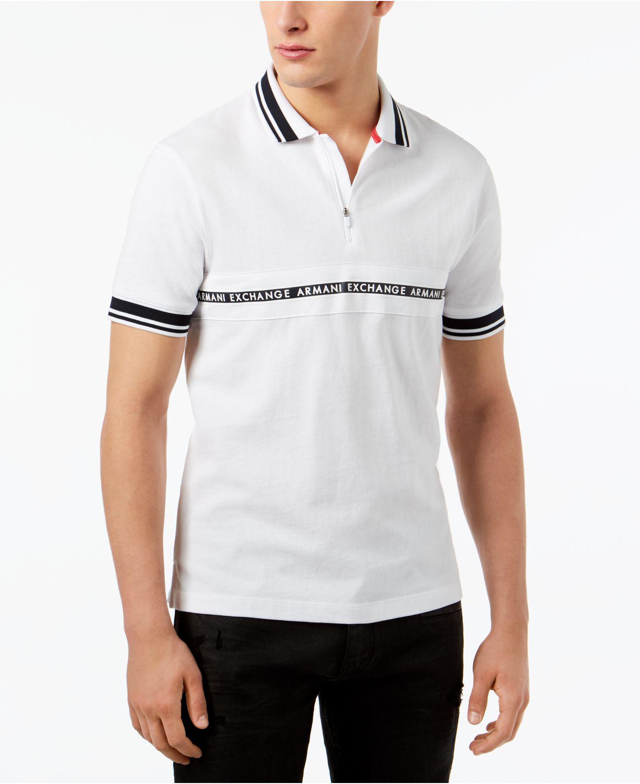 armani zip polo