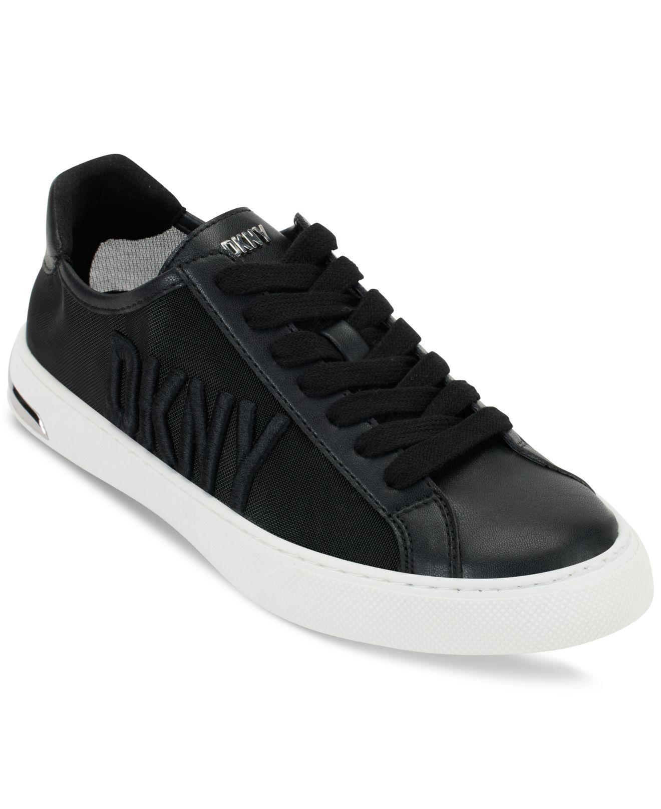 DKNY Sina Lace-up Low-top Sneakers in Black | Lyst