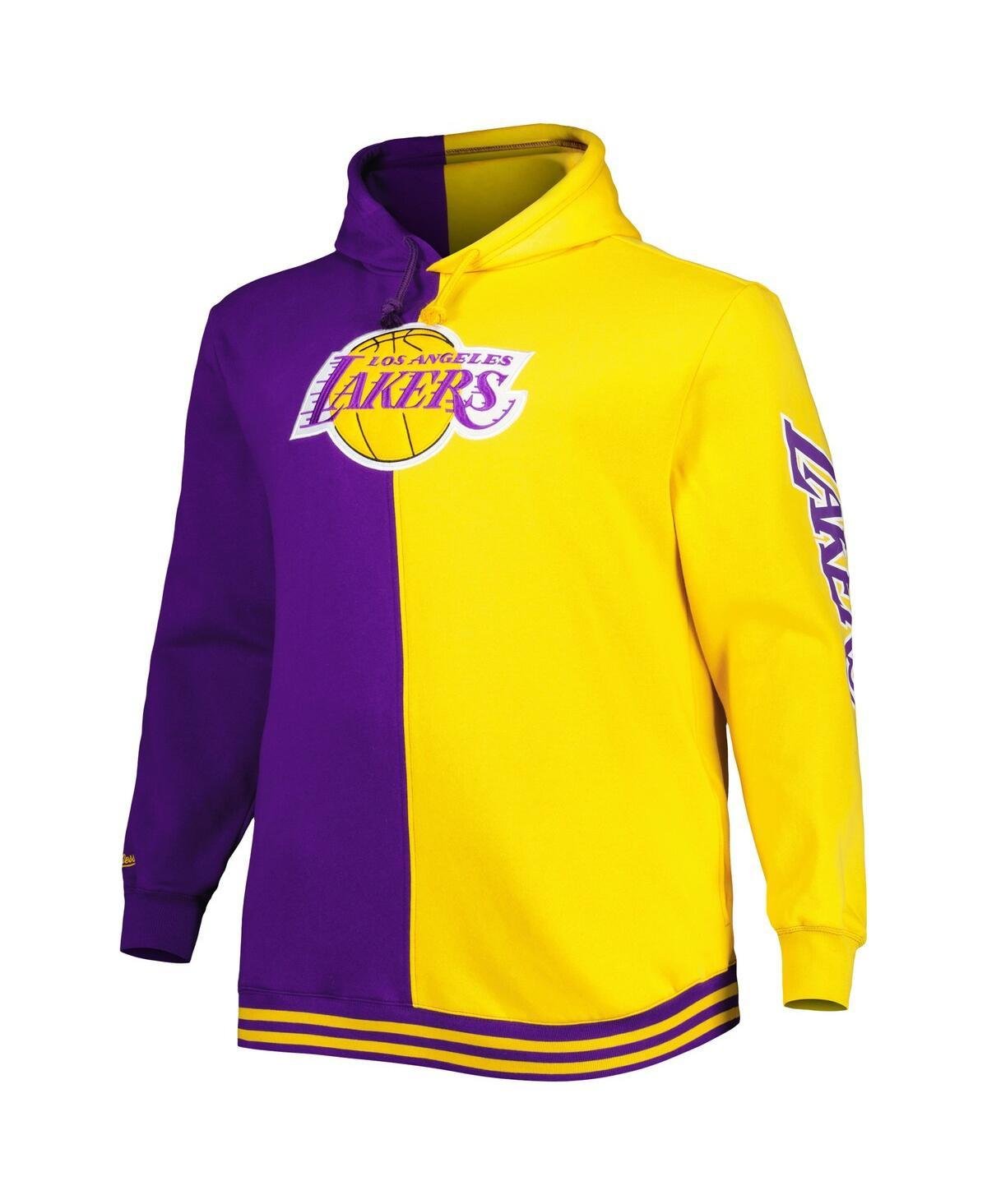 Magic Johnson Los Angeles Lakers Mitchell & Ness Big & Tall Name & Number  Short Sleeve Hoodie - Purple/Gold