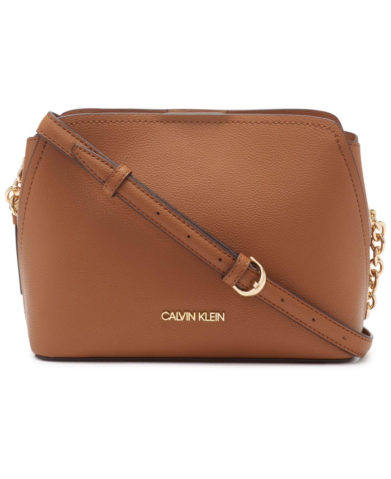 Calvin Klein Hailey Crossbody in Caramel (Brown) Lyst