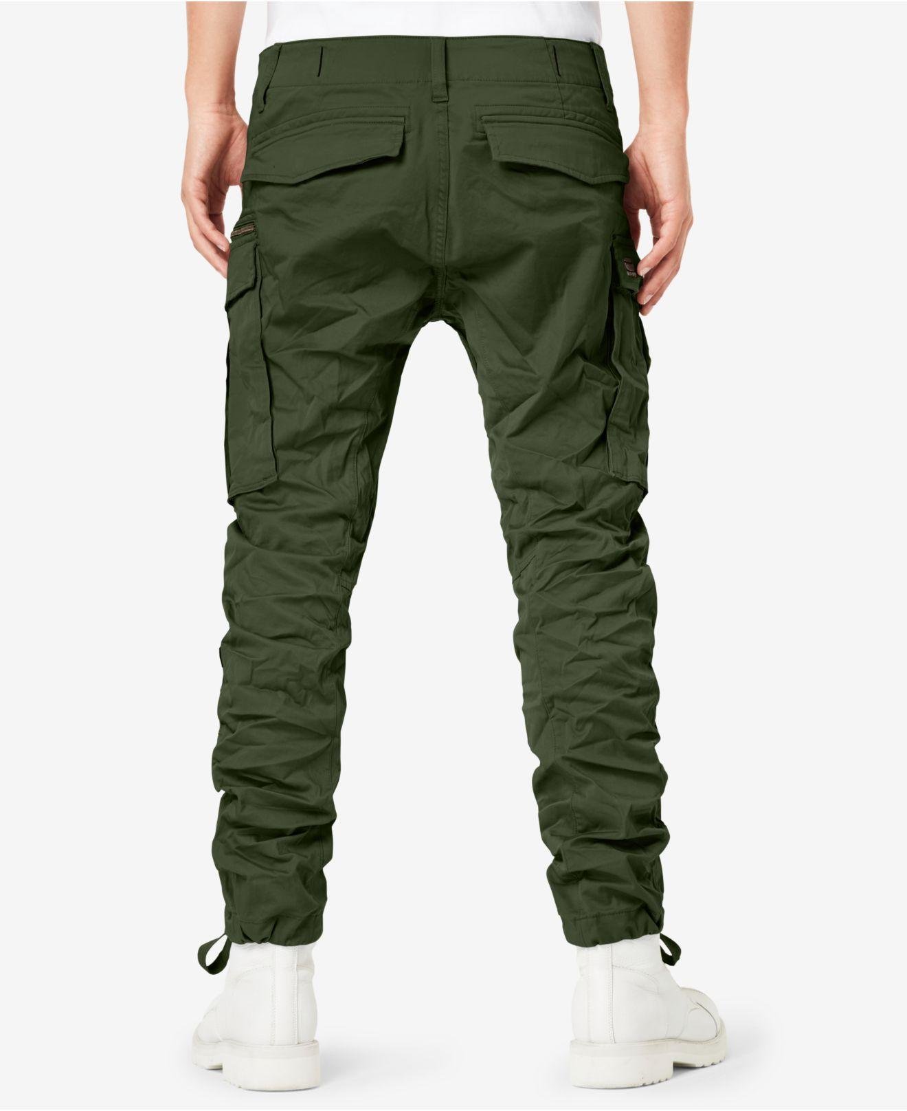 G-Star RAW Cotton Men's Rovic 3d Slim-fit Tapered Cargo Pants for Men ...