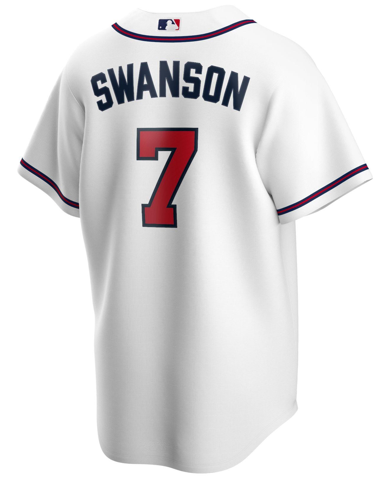 Nike Synthetic Dansby Swanson Atlanta Braves Official Player Replica ...