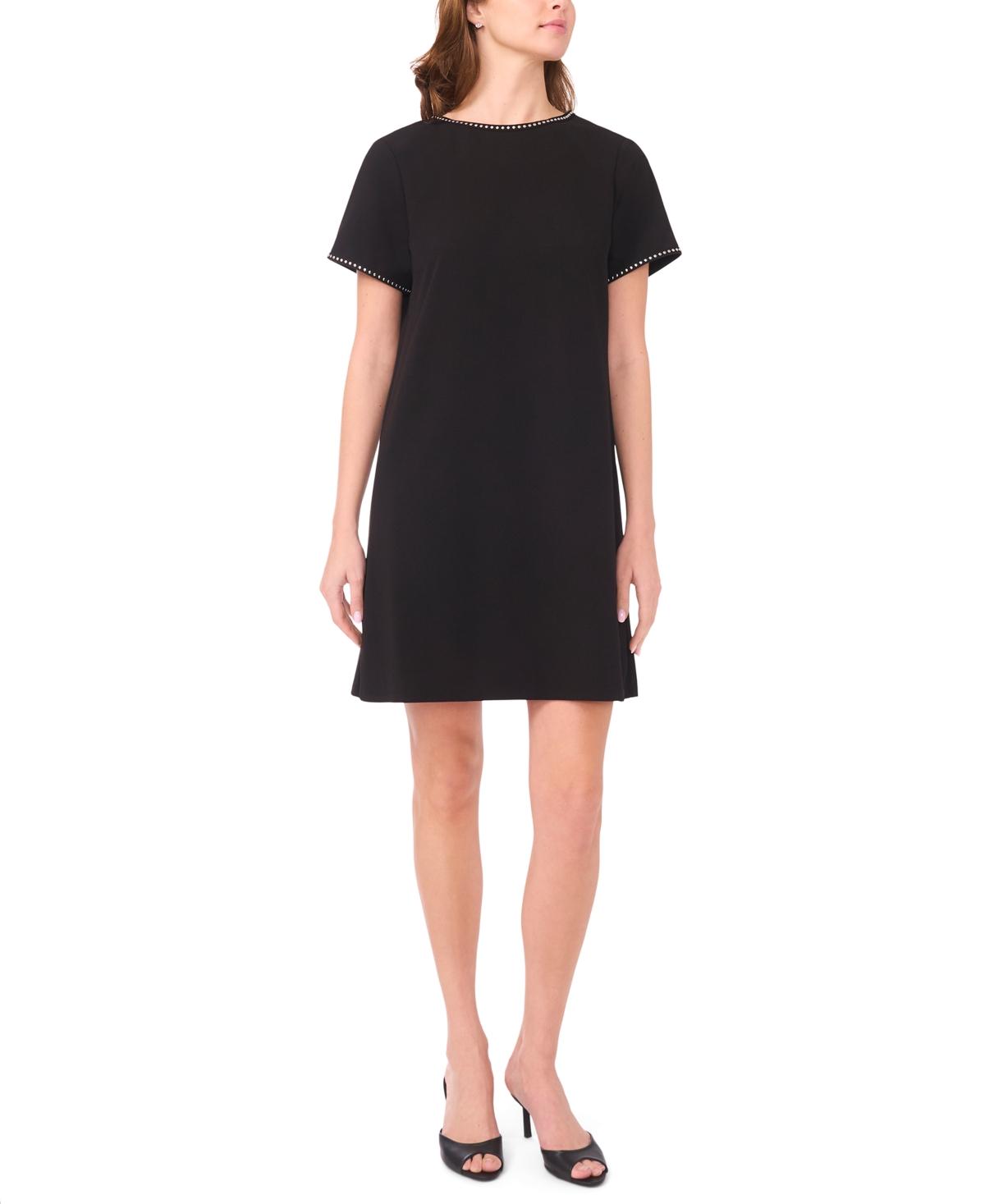 Msk Short Sleeve Stud Detail Dress in Black | Lyst Msk Short Sleeve Stud Detail Dress in Black | Lyst