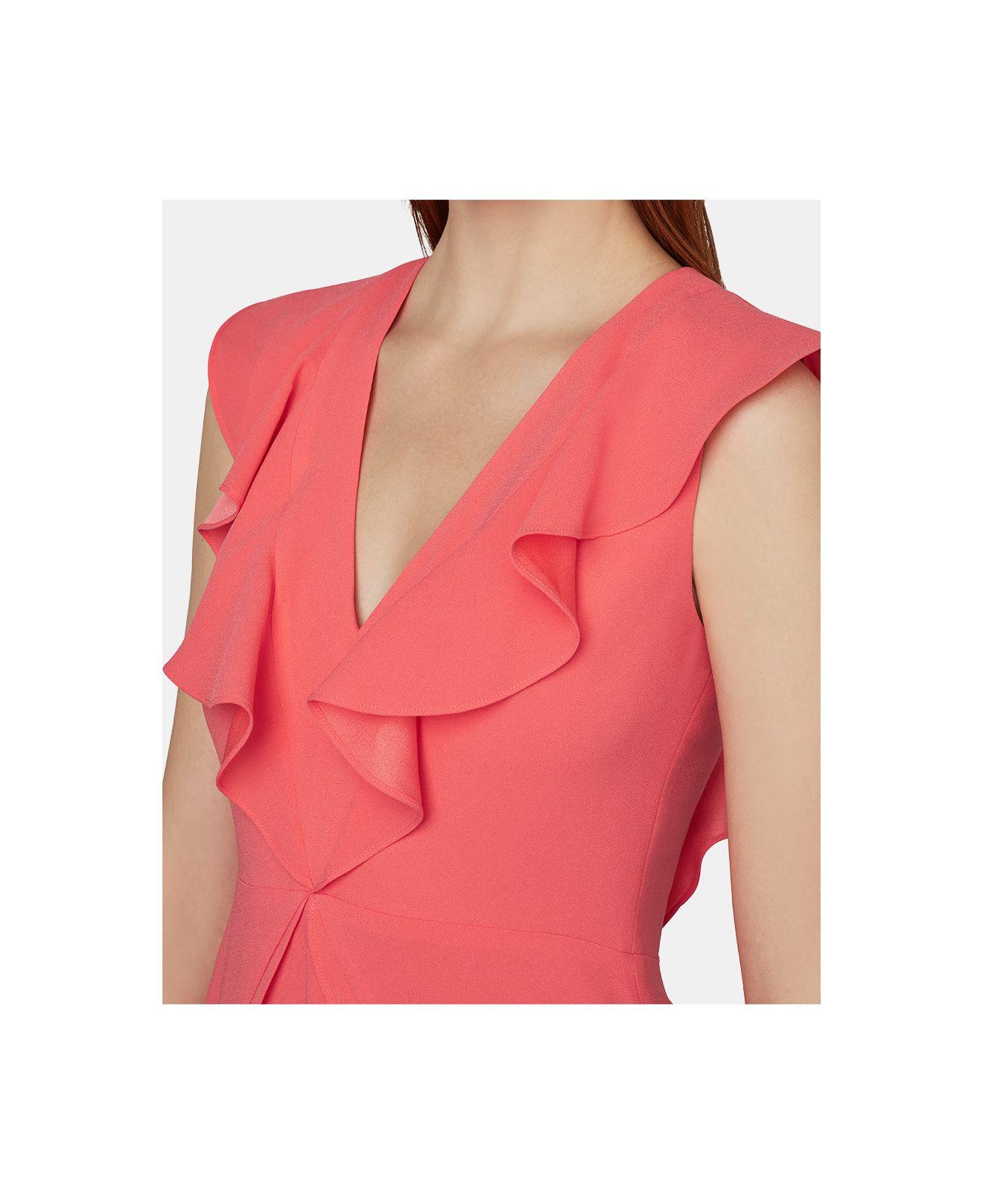 bcbg eleeza ruffle dress