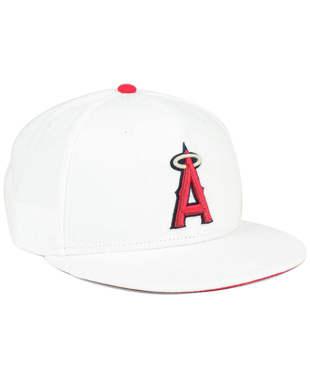 Nike Los Angeles Angels White Ripstop Snapback Cap for Men