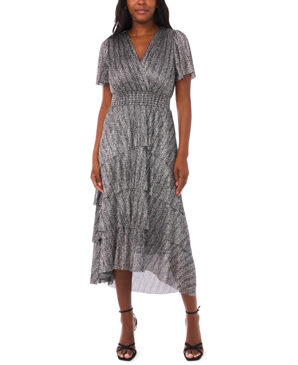 vince camuto metallic midi dress Vince Camuto Plus Size Metallic Ruched Midi Dress