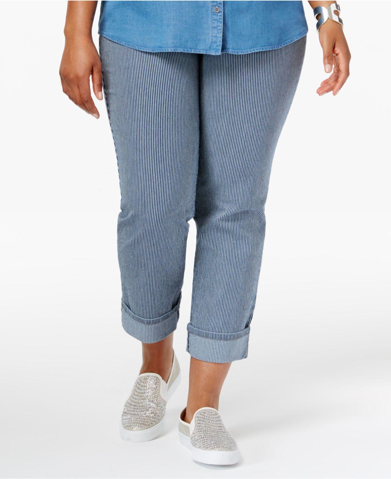 Style & Co. Denim Plus Size Cuffed Capri Jeans in Blue Lyst