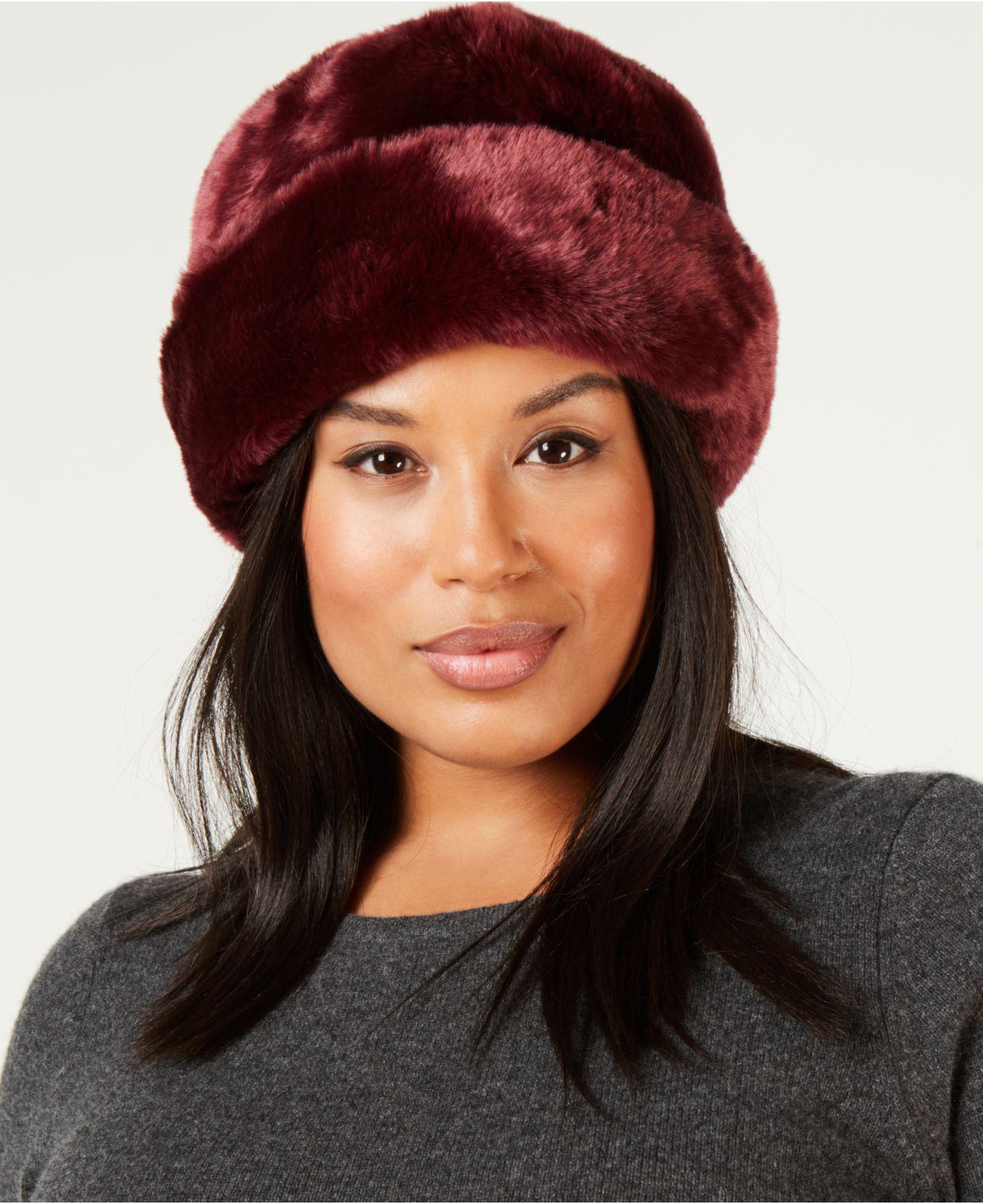 faux fur hats at macy's