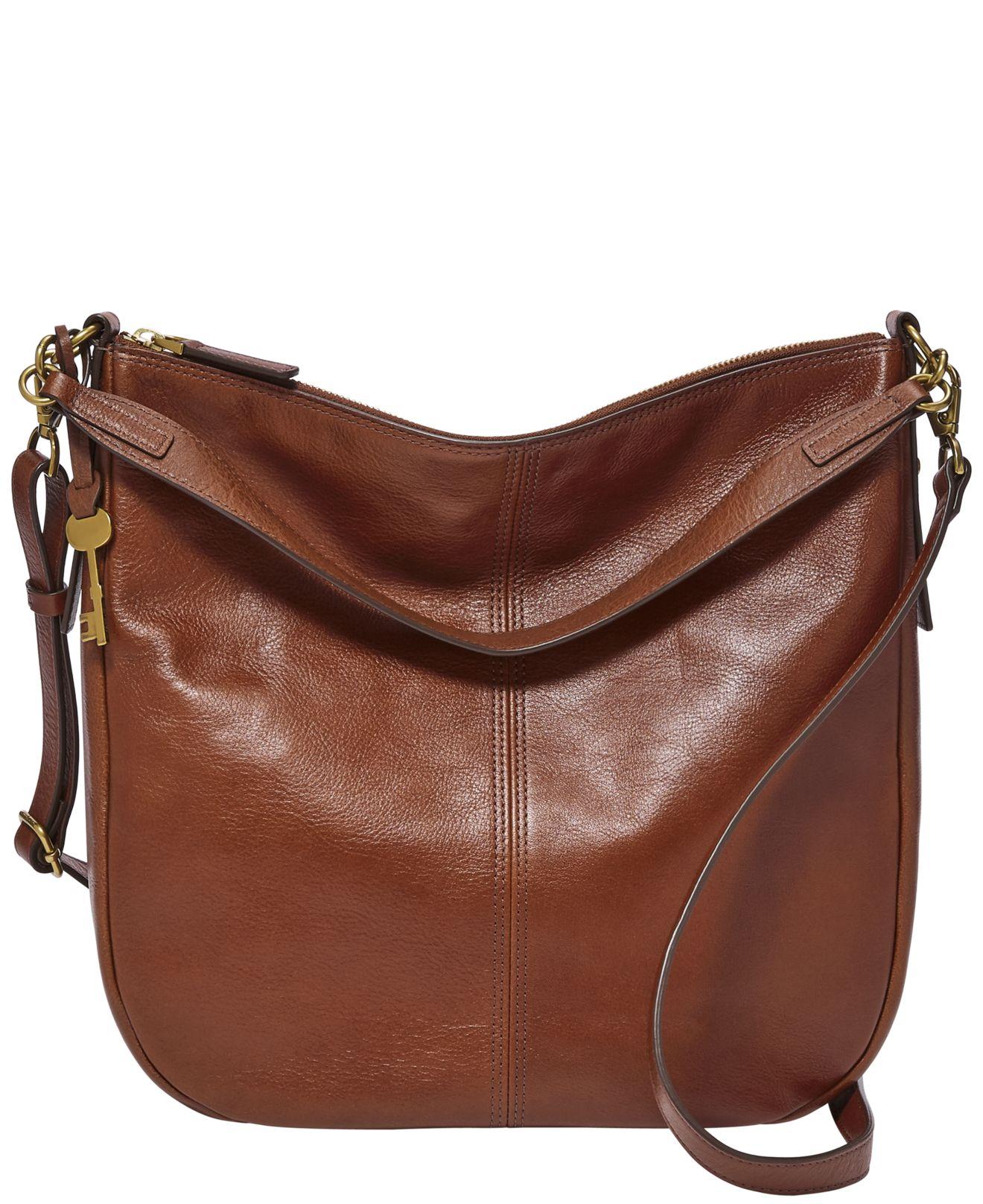 Fossil Jolie Leather Hobo in Brown Lyst