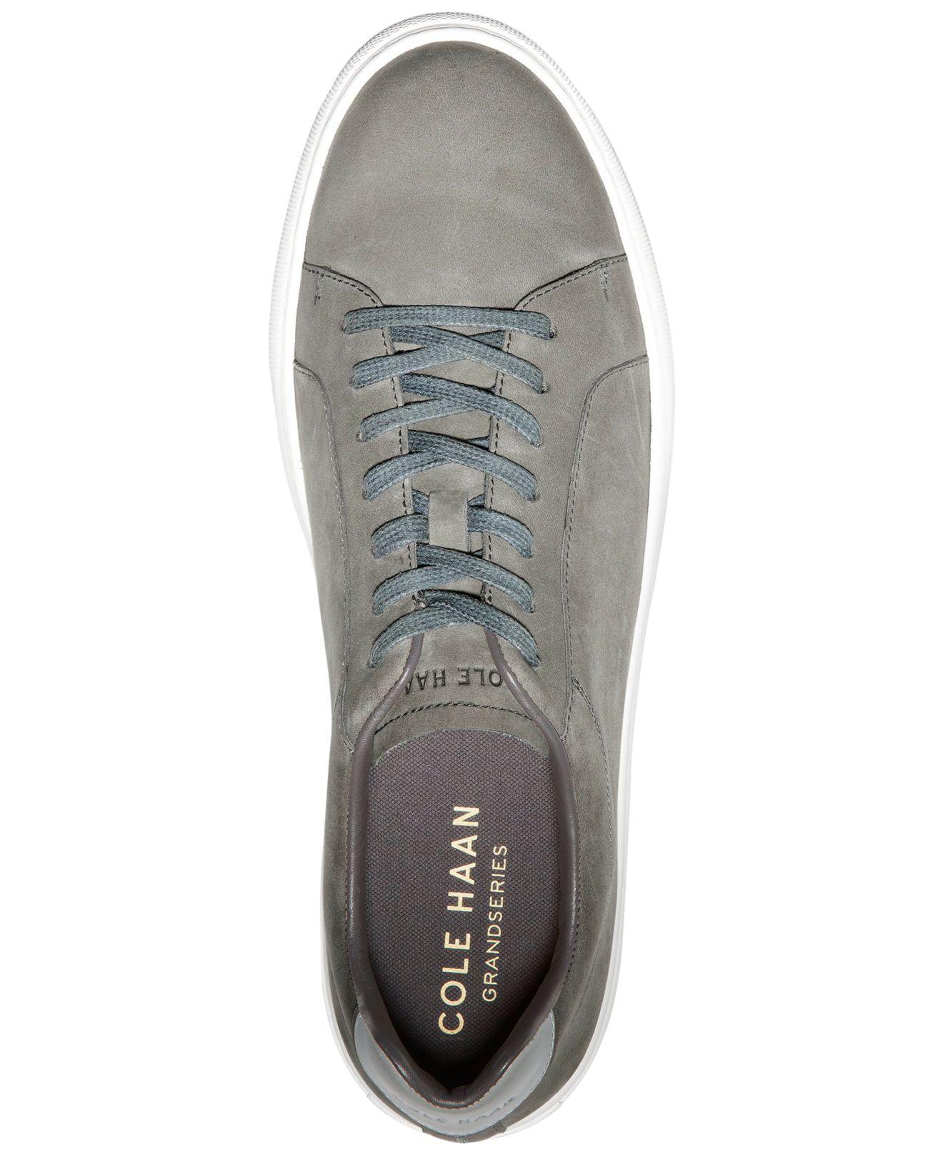 Cole Haan Suede Grand Series Jensen Sneakers in White (Gray) for Men - Lyst