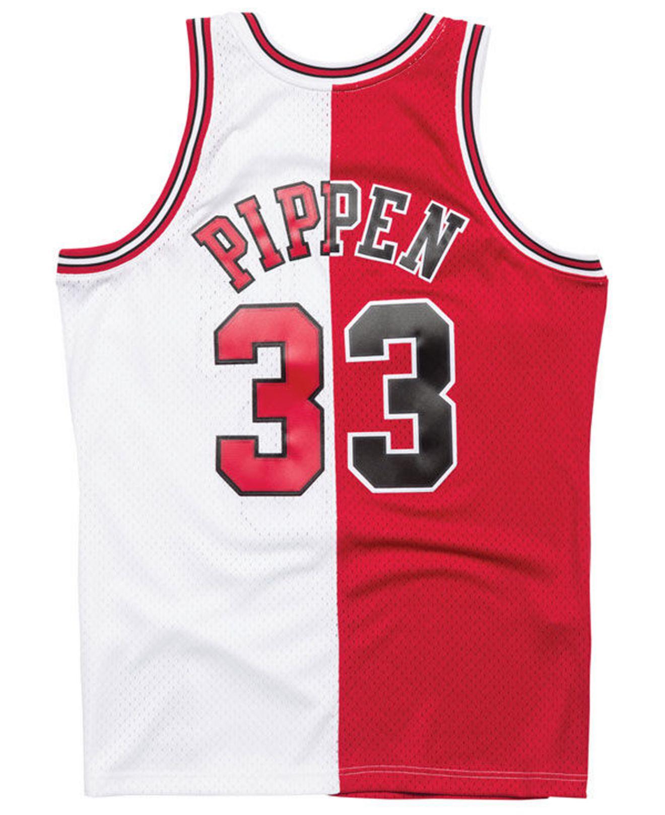 white and red scottie pippen's