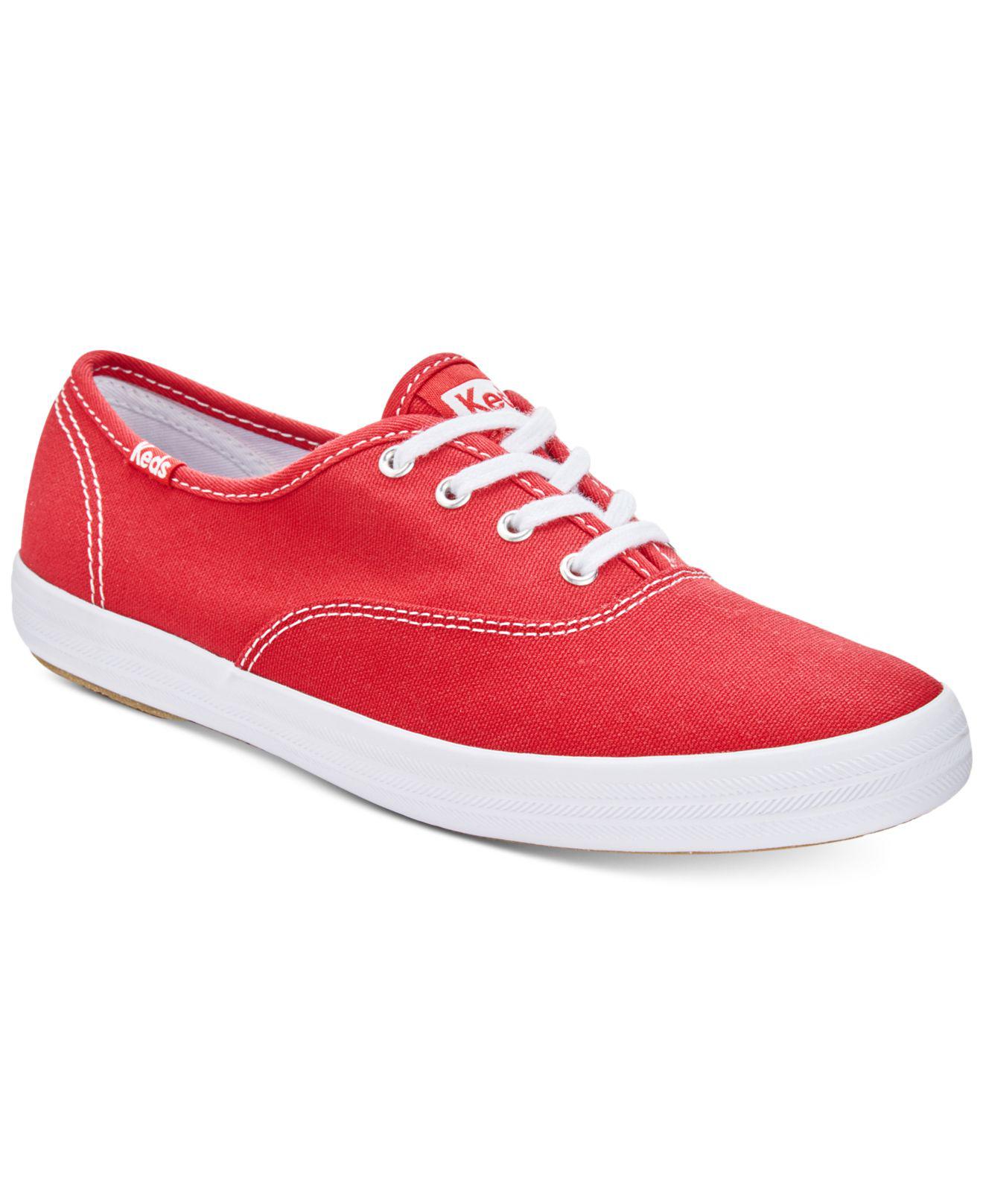 Keds Canvas Champion Ortholite® Lace-up Oxford Fashion Sneakers in Red ...