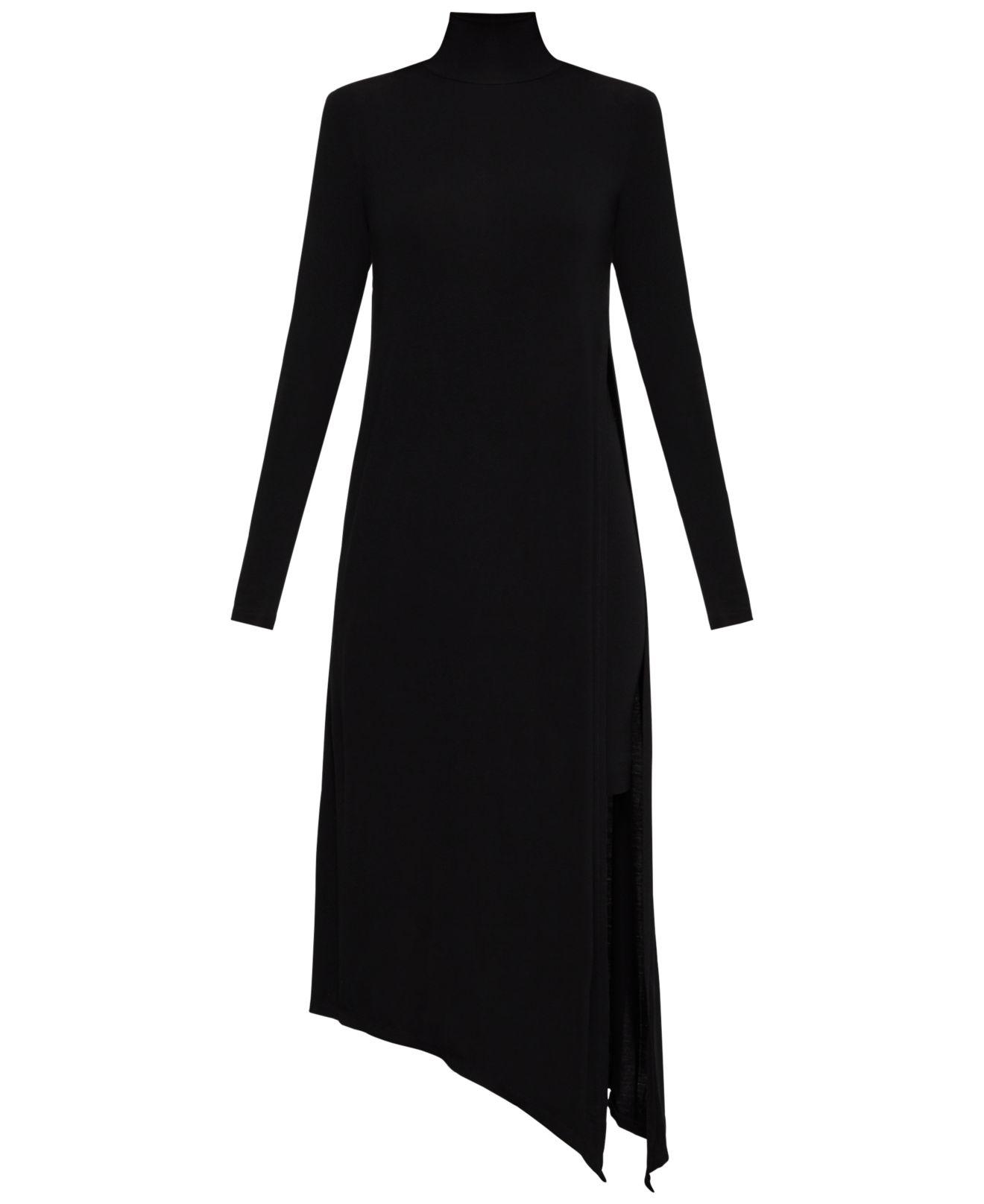 bcbgmaxazria asymmetrical turtleneck dress