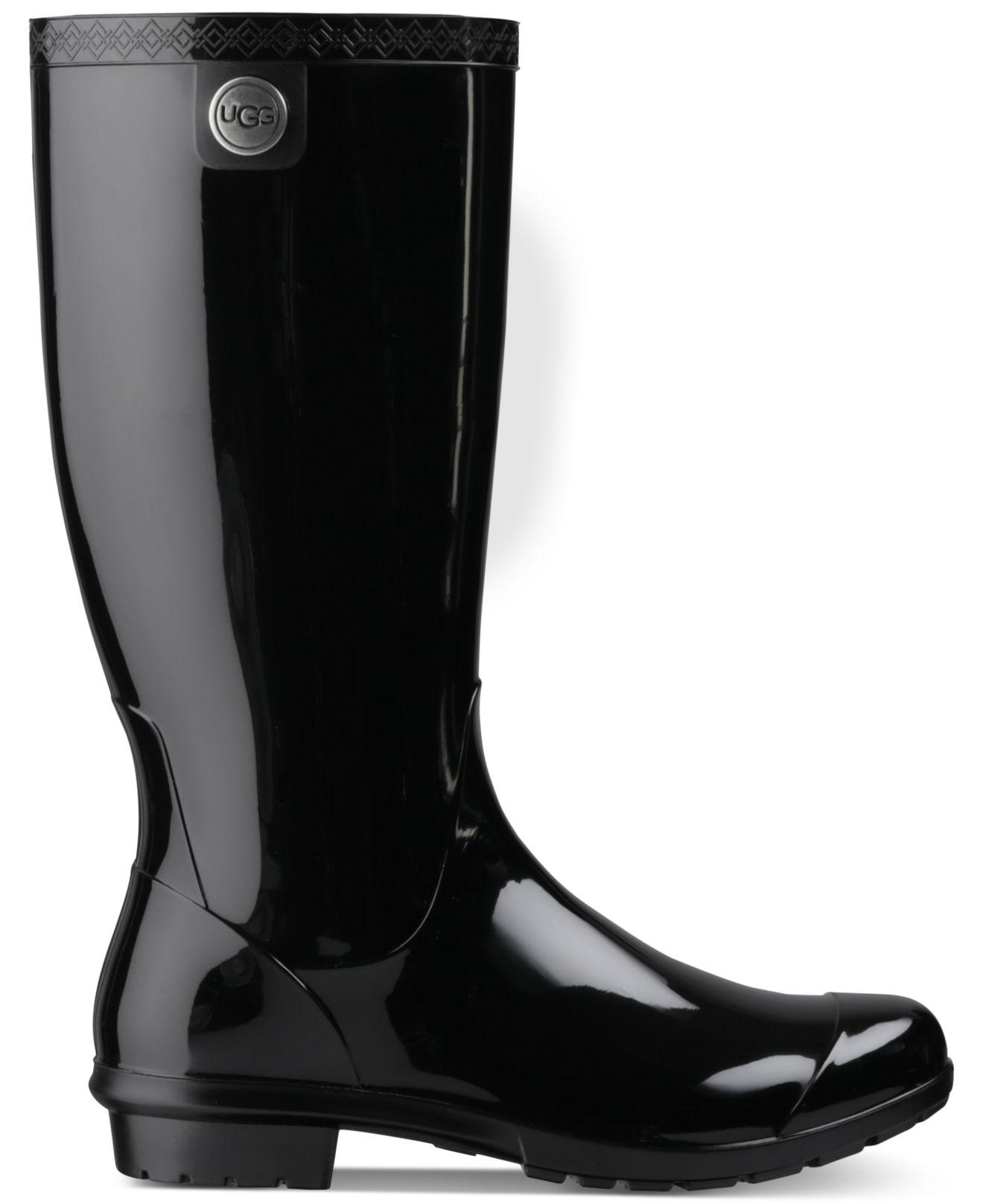 UGG Wool Shaye Tall Rain Boots in Black - Lyst