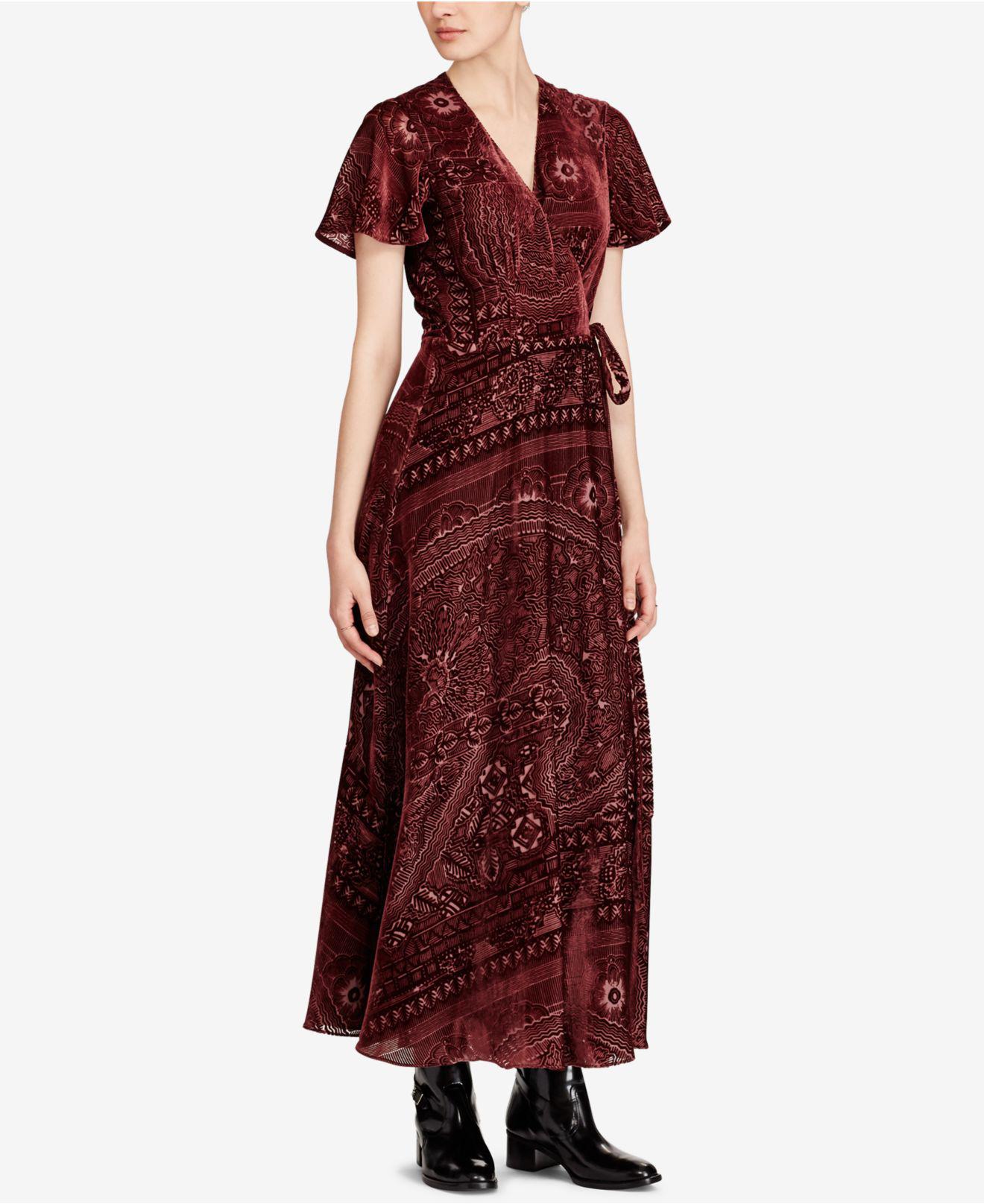 ralph lauren long velvet dress