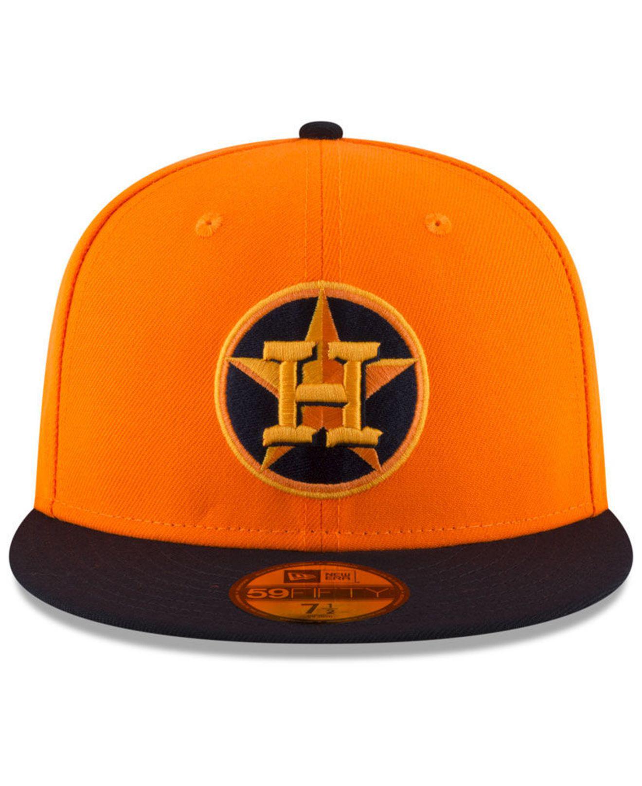 orange houston astros hat