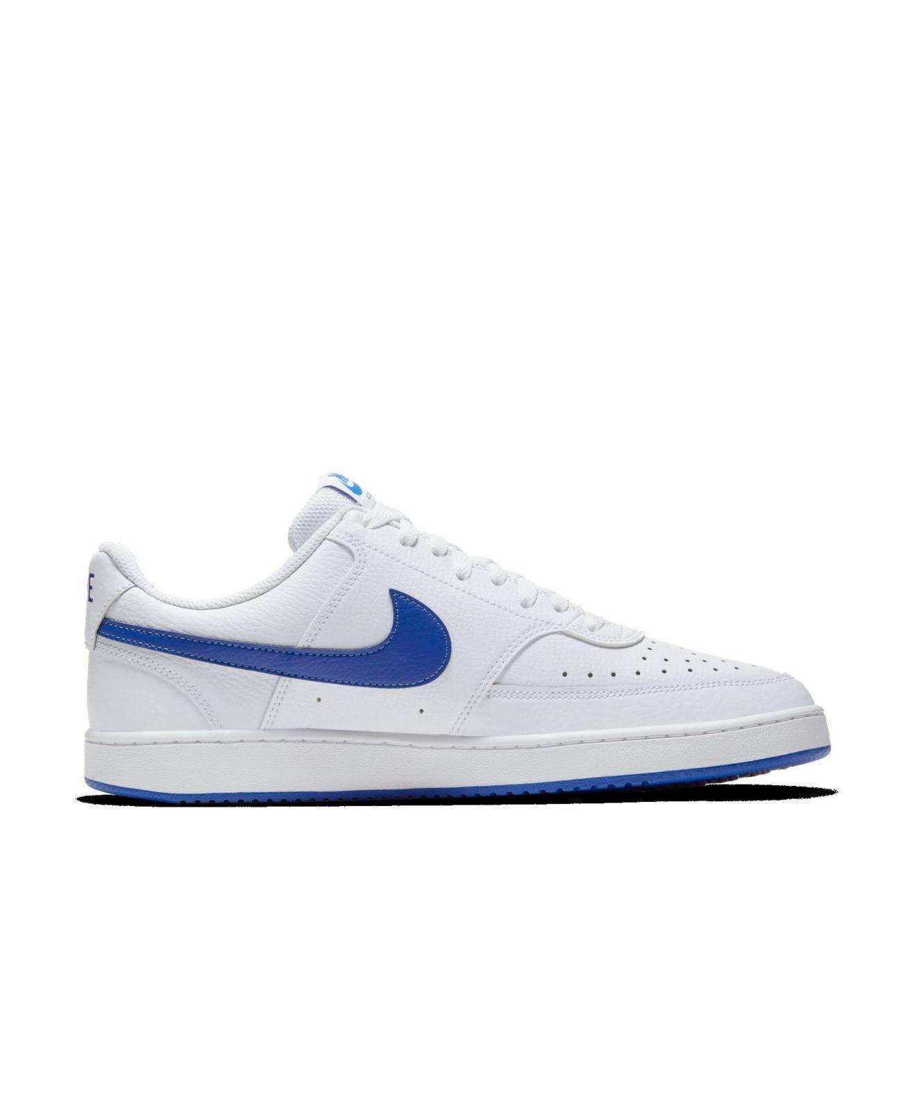 Nike Leather Court Vision Low Casual Sneakers From Finish Line in White ...