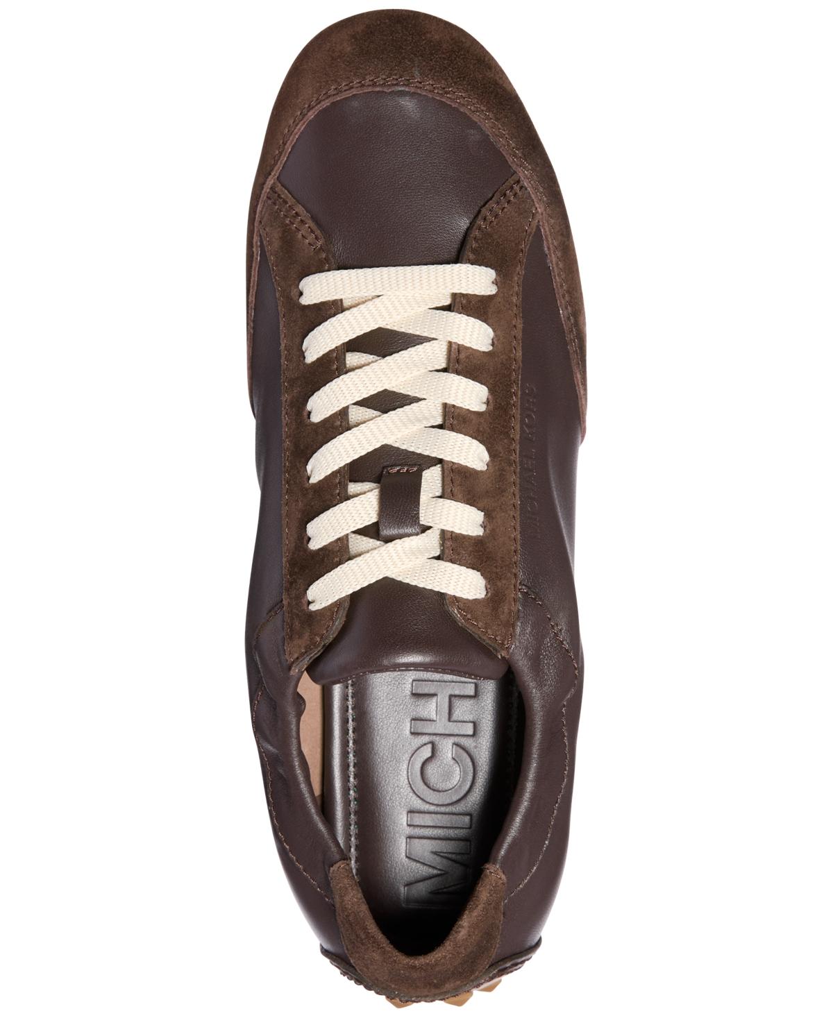 Michael Kors Michael Susie Lace-up Trainer Sneakers in Brown Lyst