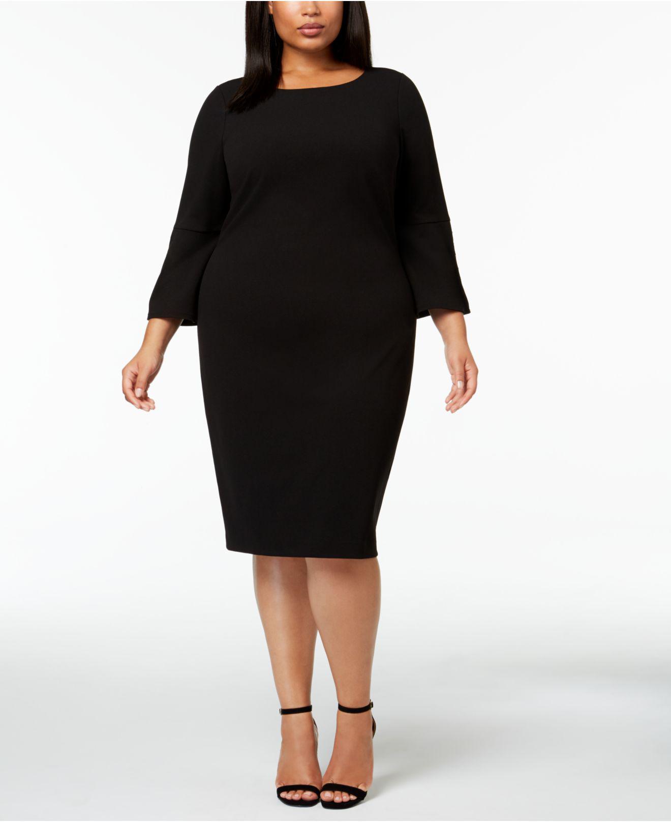 calvin klein pearl sleeve dress