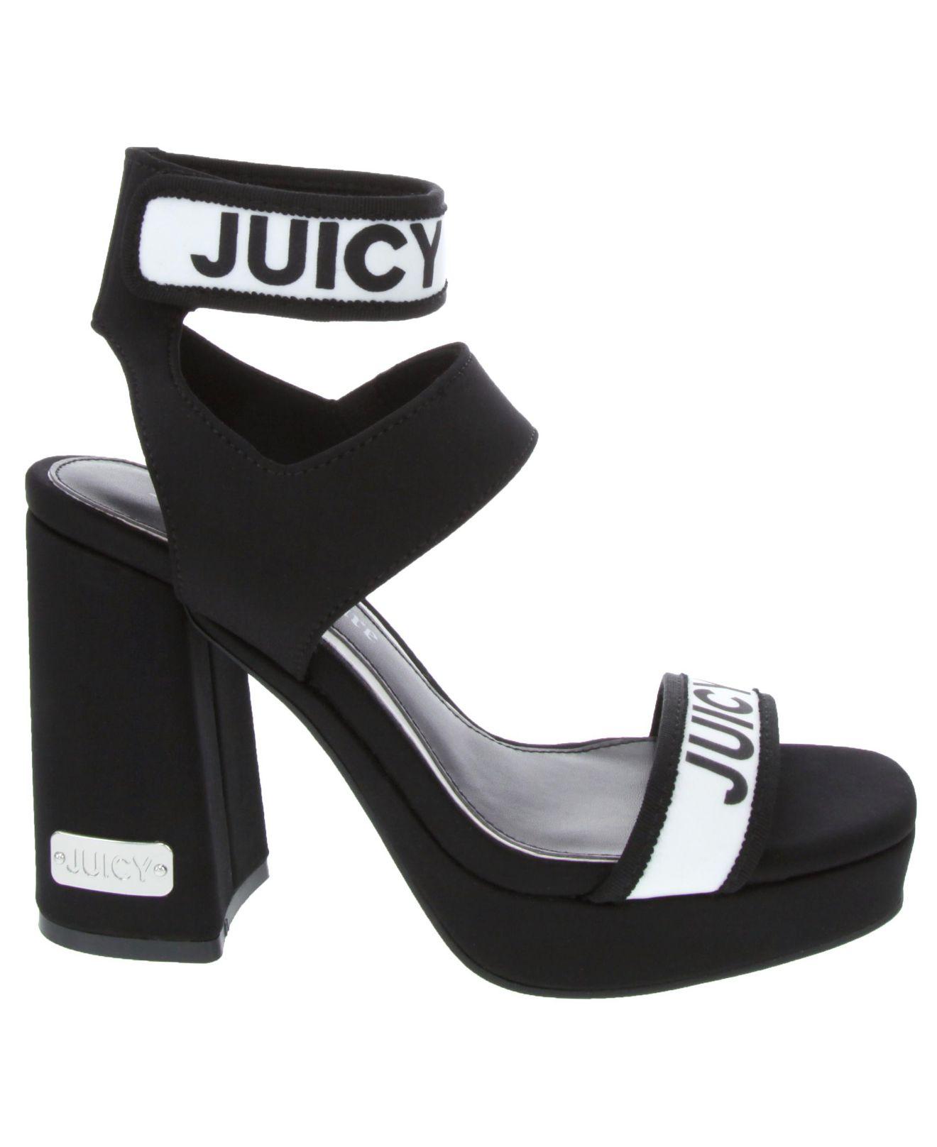 Juicy Couture Glisten Platform Heel Sandal in Black - Lyst