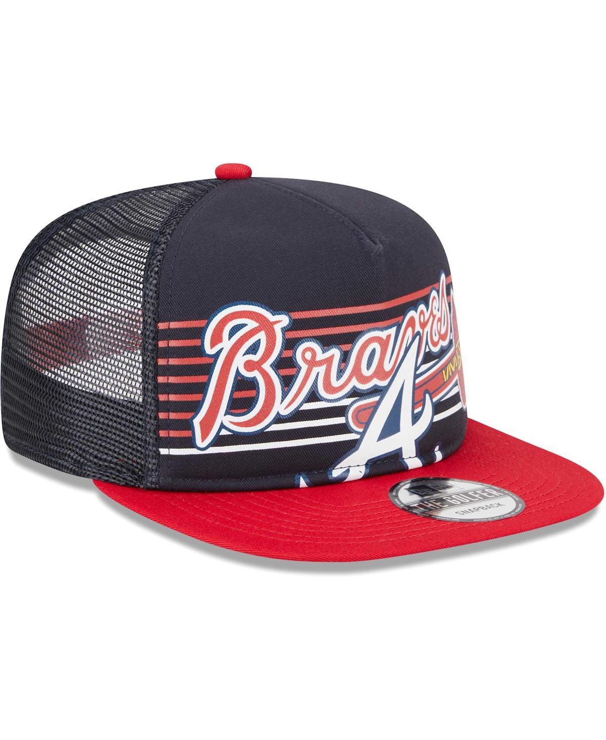 KTZ Atlanta Braves Speed Golfer Trucker Snapback Hat in Red for Men | Lyst