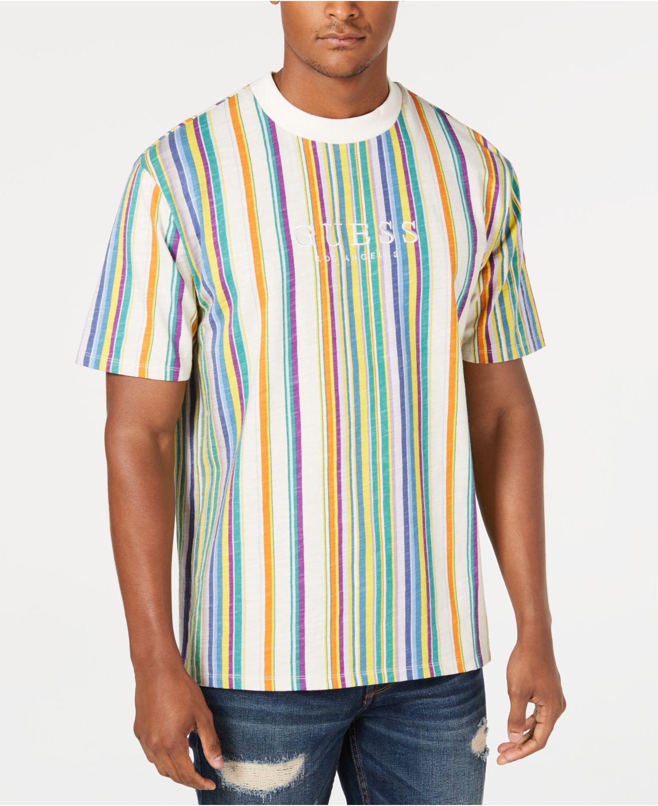 GUESS Oversized striped blue los angeles t-shirt 