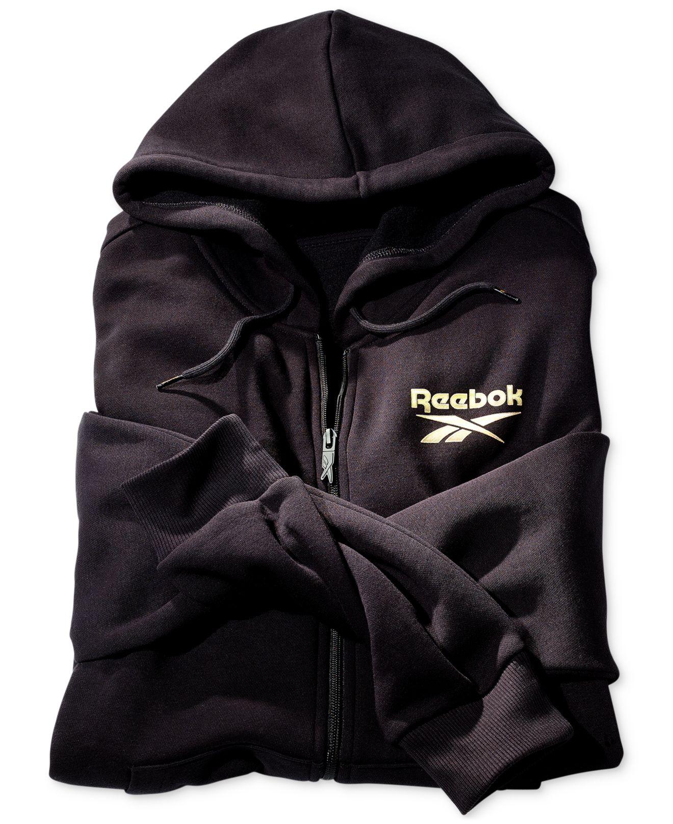 Reebok Identity Fleece Logo Full-zip Hoodie, Created For Macy's in Black  for Men | Lyst
