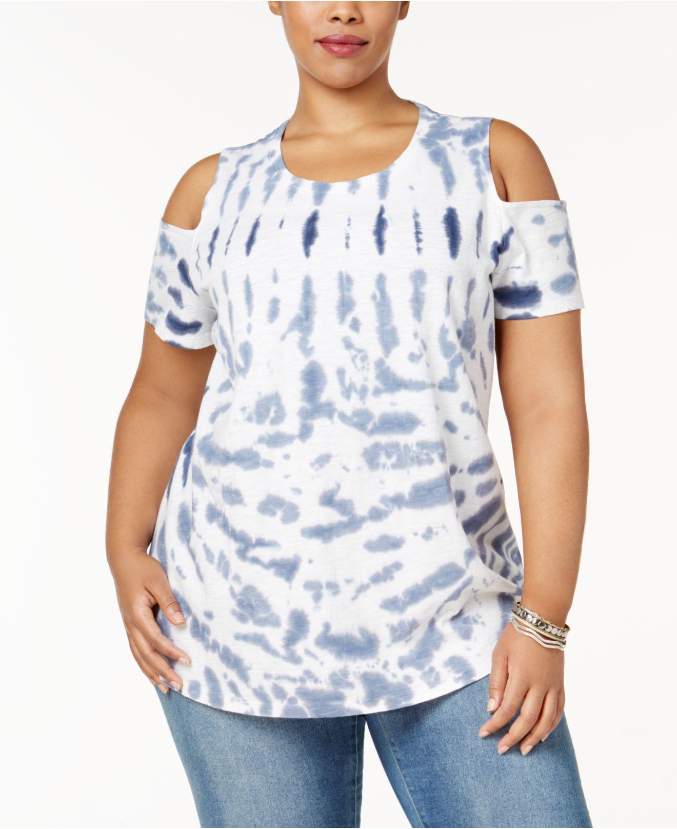 style & co cold shoulder top