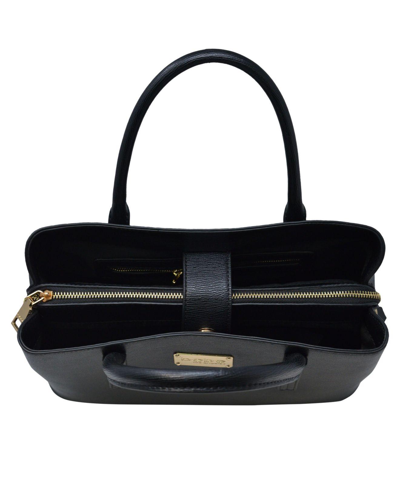 Bebe Aubrey Satchel In Charcoal Black Lyst