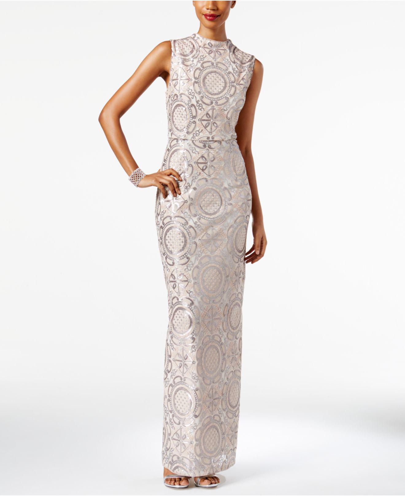 adrianna papell column dress