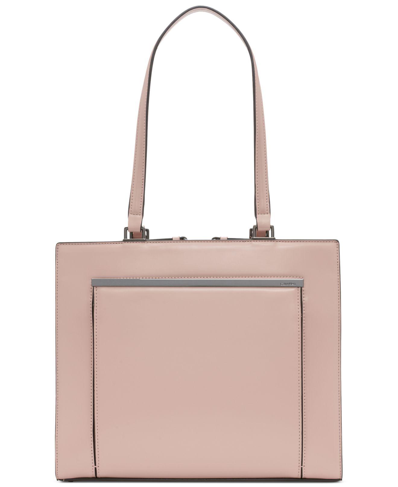 Calvin Klein Astrid Triple Compartment Tote in Pink | Lyst