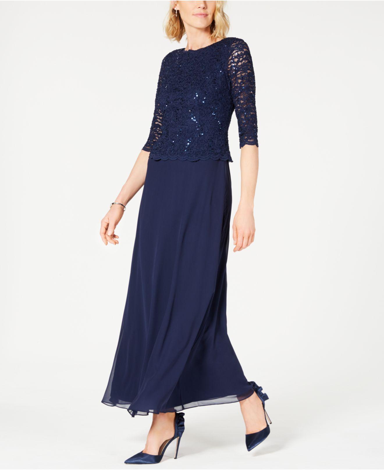 alex evenings navy dress