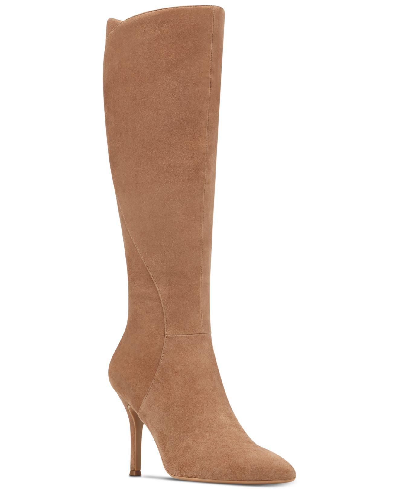 nine west wide calf leather boots