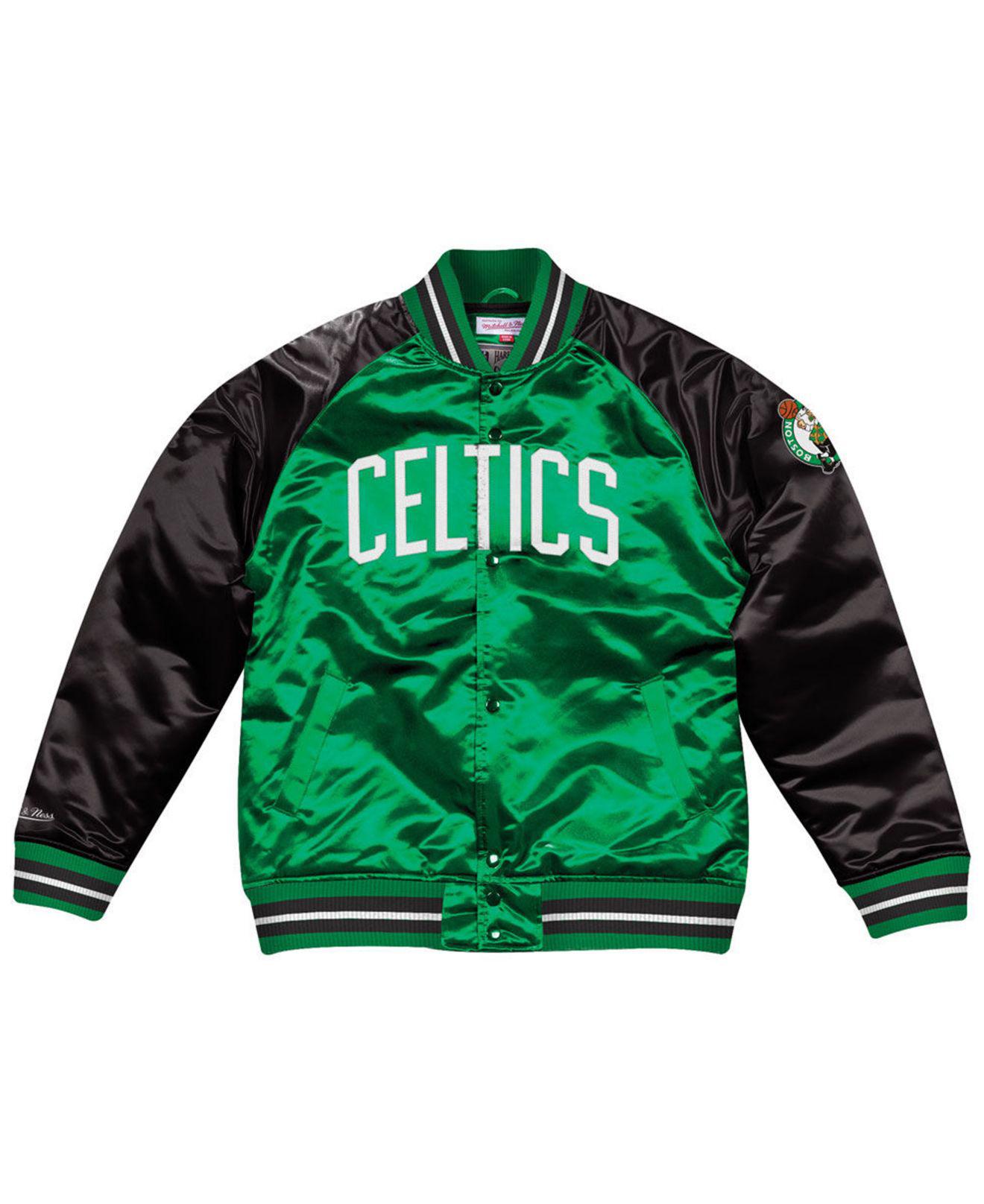 satin celtics jacket