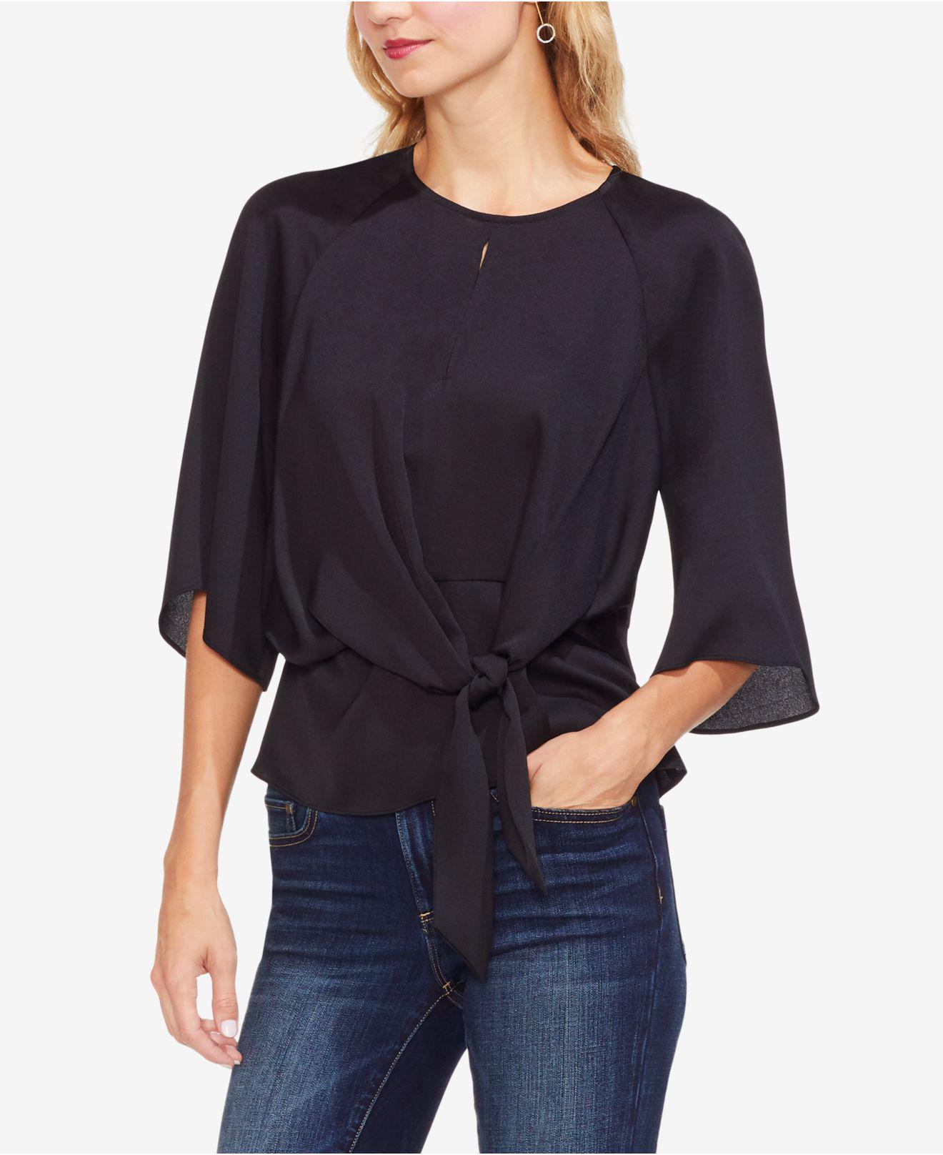 tie front keyhole top