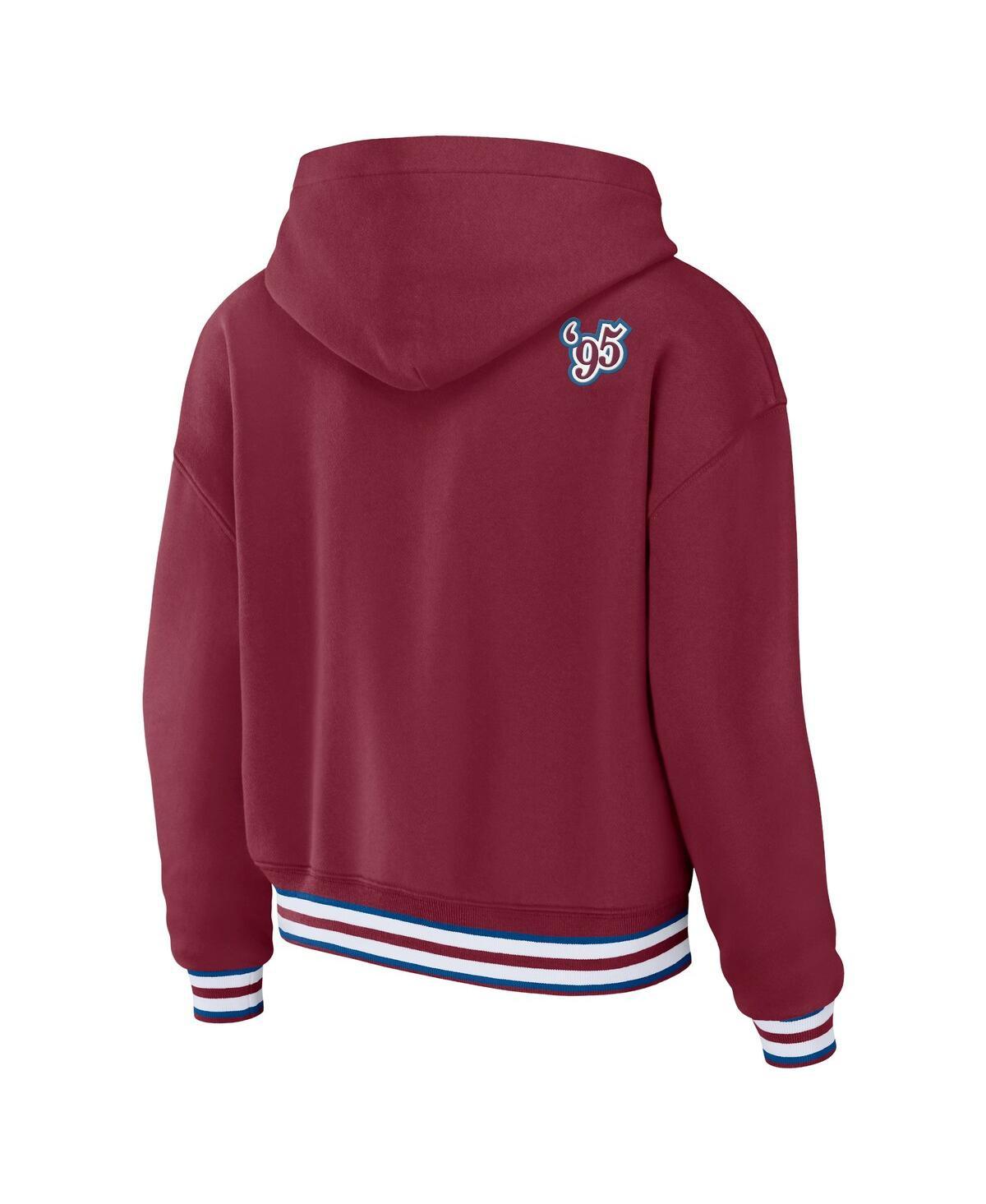 WEAR by Erin Andrews Colorado Avalanche Lace-up Pullover Hoodie in Red |  Lyst