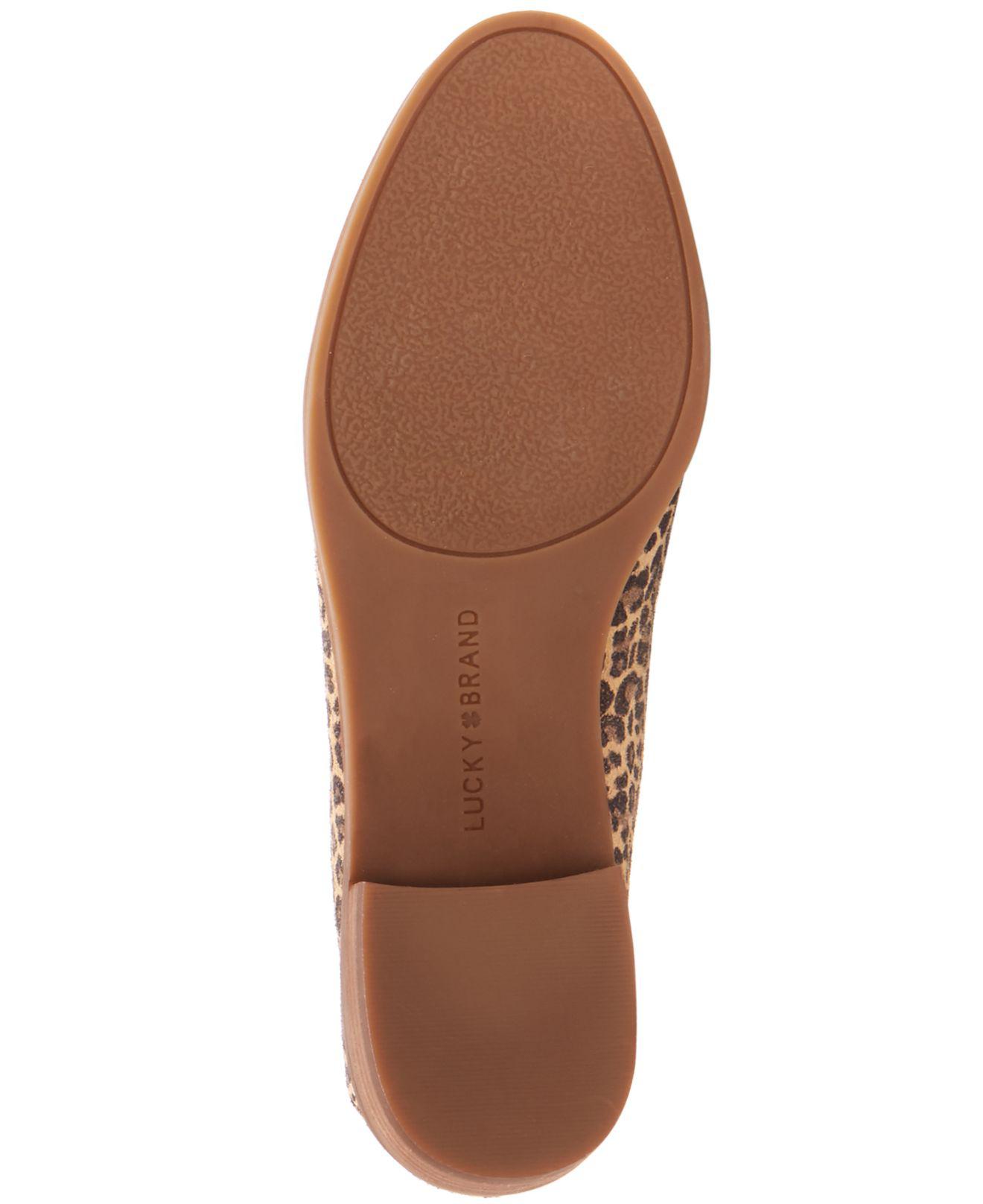 lucky brand cahill flat leopard