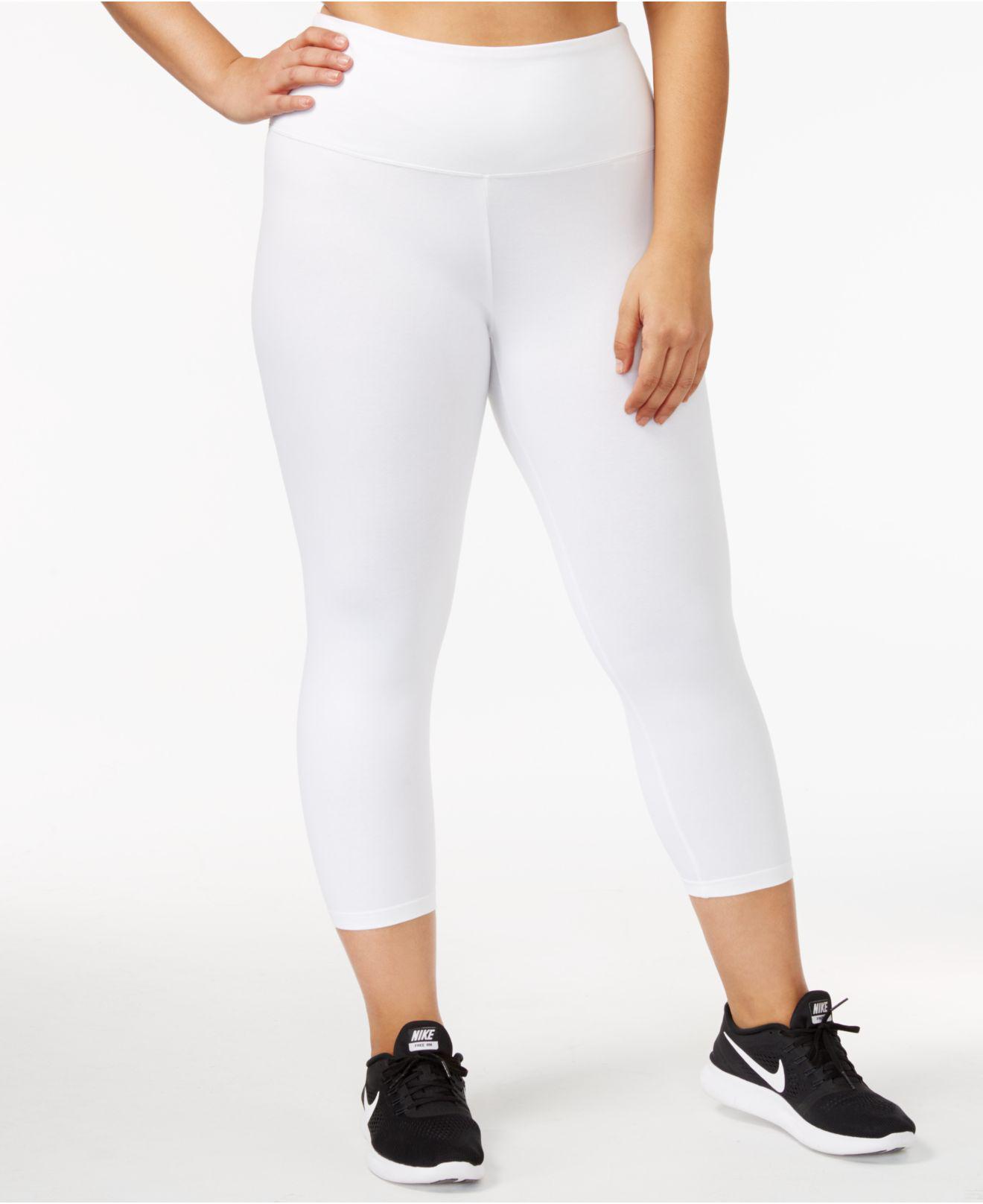 white yoga pants plus size