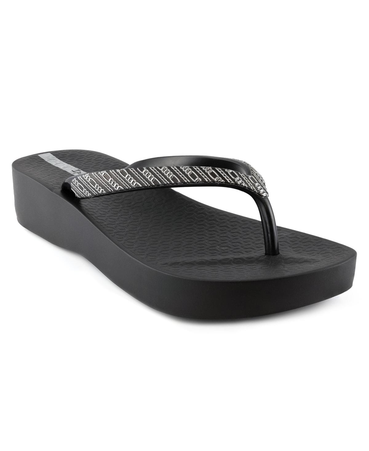 Ipanema Mesh Viii Comfort Platform Sandals in Black | Lyst