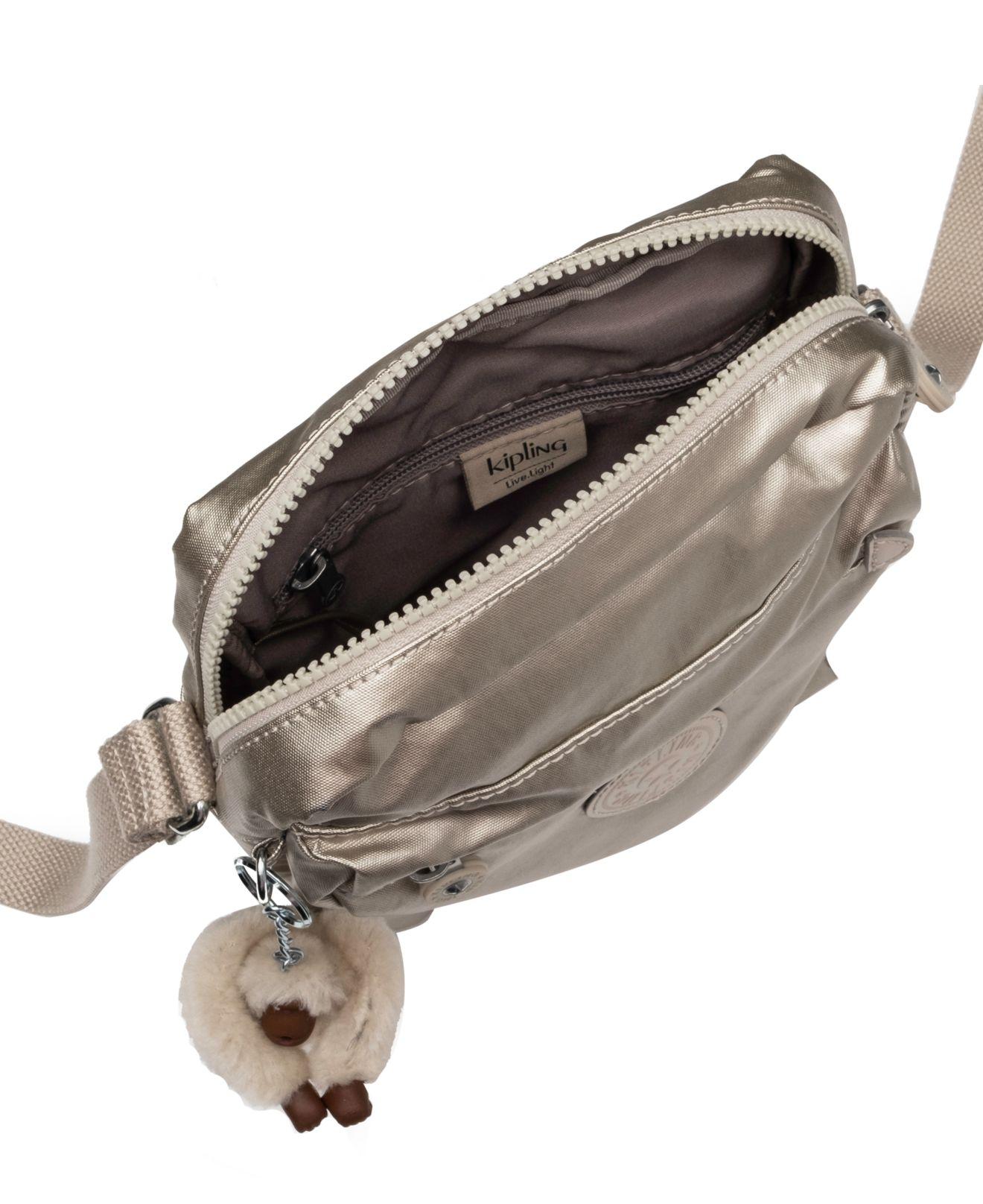 kipling crossbody bags silver metallic Kipling Synthetic Livie Crossbody Bag in Cloud Grey Metallic/Silver (Metallic) - Lyst