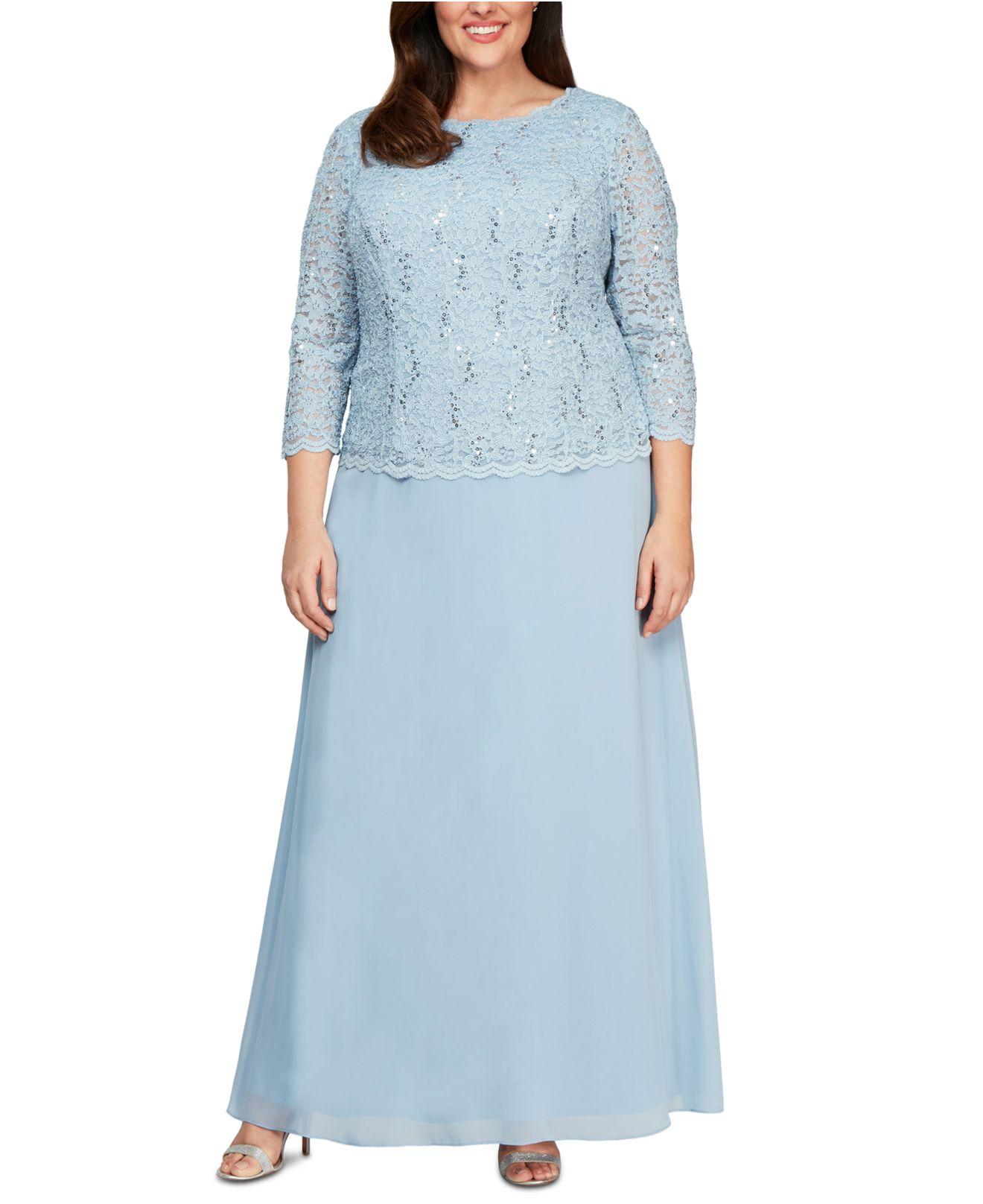 alex evenings a line gown