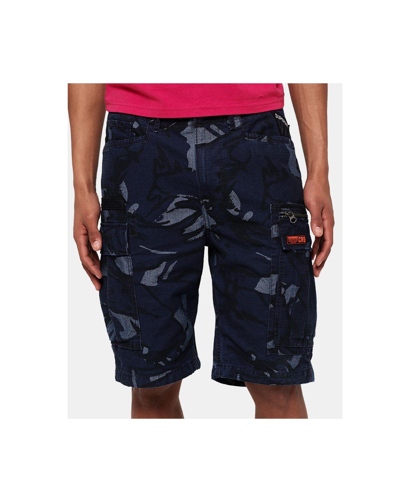 Superdry Parachute Cargo Shorts in Blue for Men | Lyst